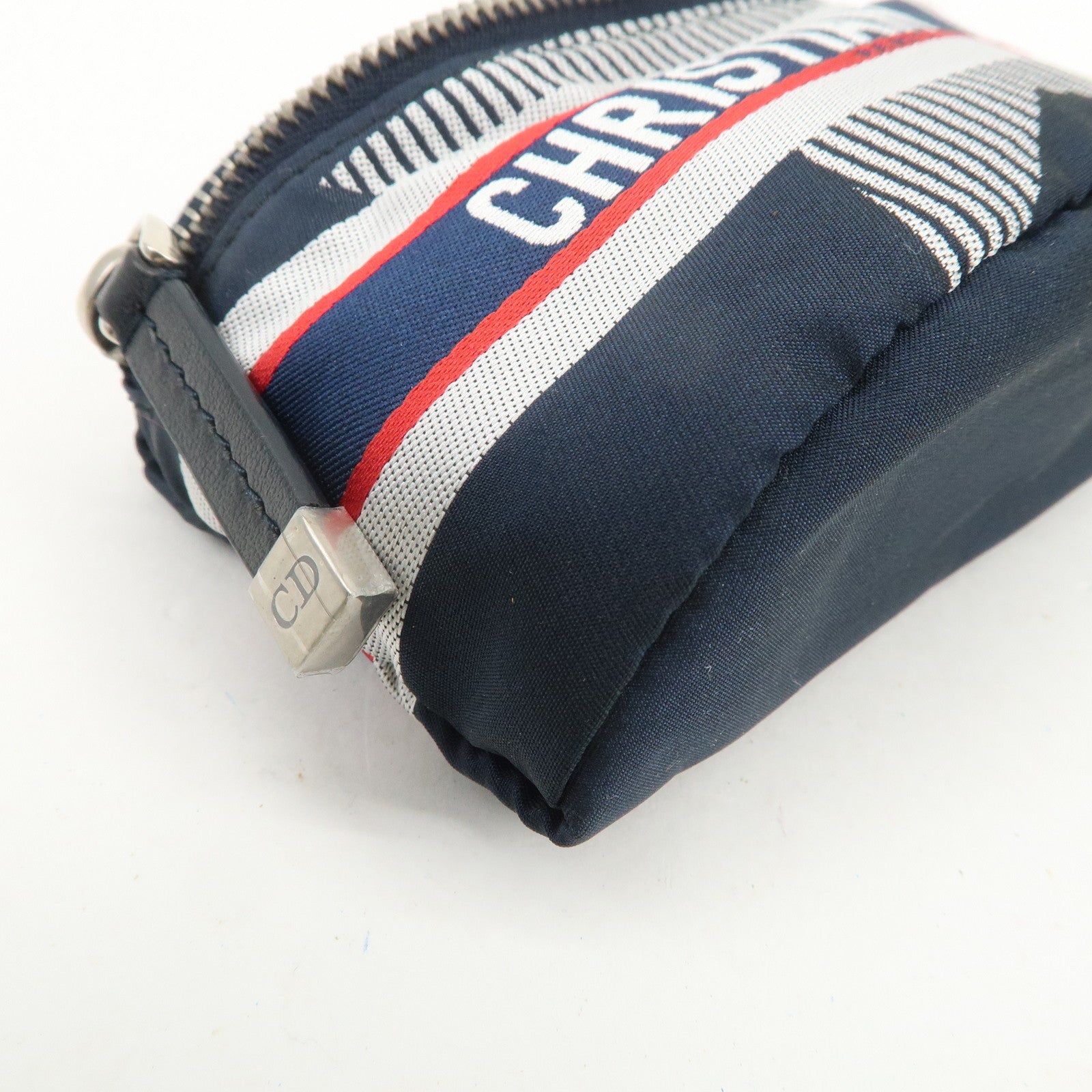 Christian Dior Alps Star Nylon Mini Pouch Navy Silver Red