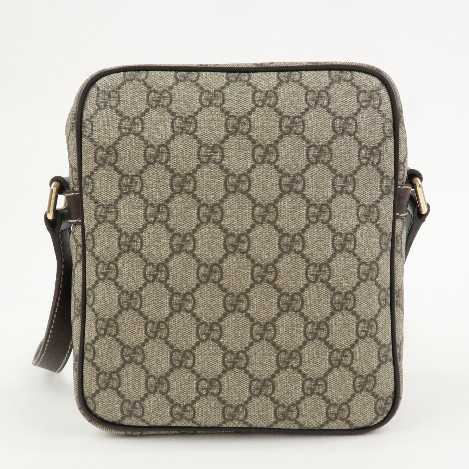 GUCCI GG Supreme Leather Shoulder Bag Crossbody Bag Beige 233268