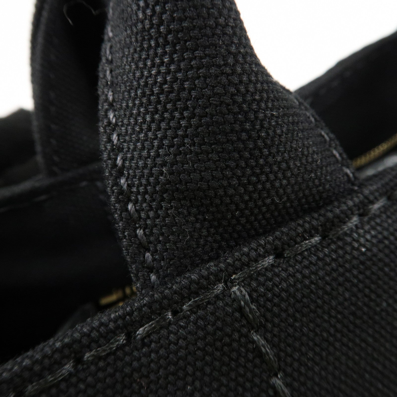 PRADA Logo Canapa Mini Canvas 2Way Bag Hand Tote Bag B2439G Black Used