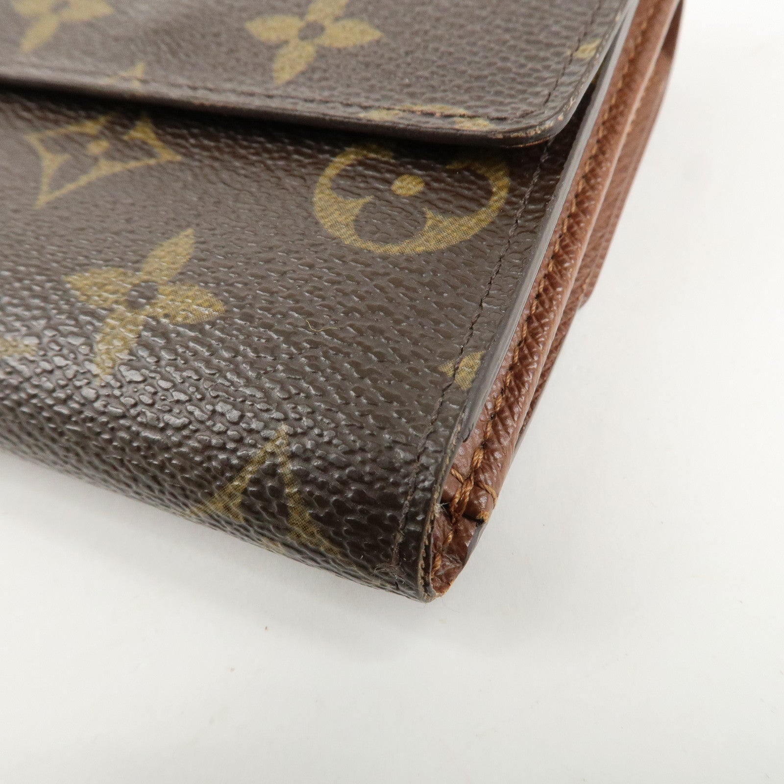 Louis Vuitton Monogram Porte Monnaie Billet Carte Credit M61652 Used