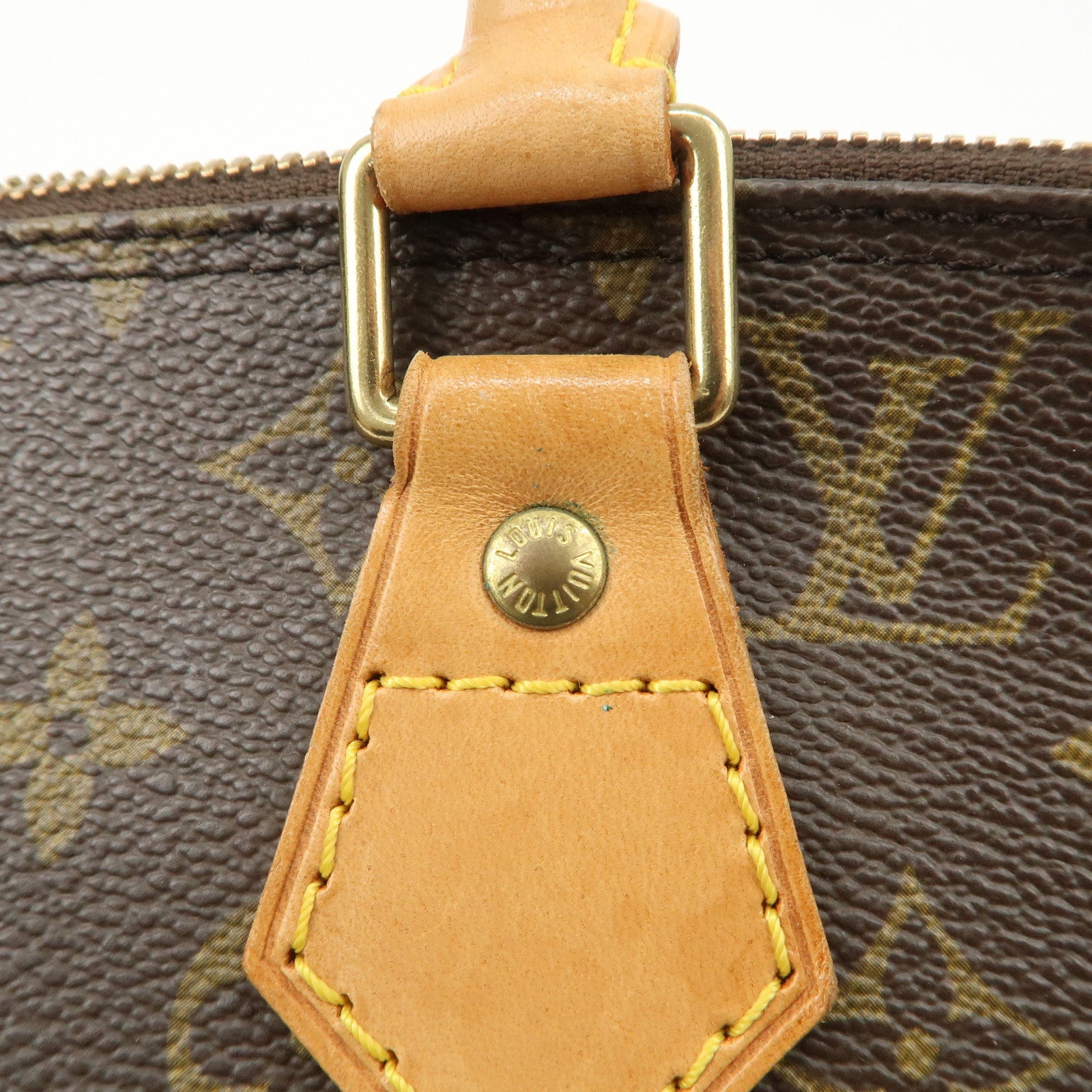 Louis Vuitton Monogram Canvas Alma Hand Bag Brown M51130 Used