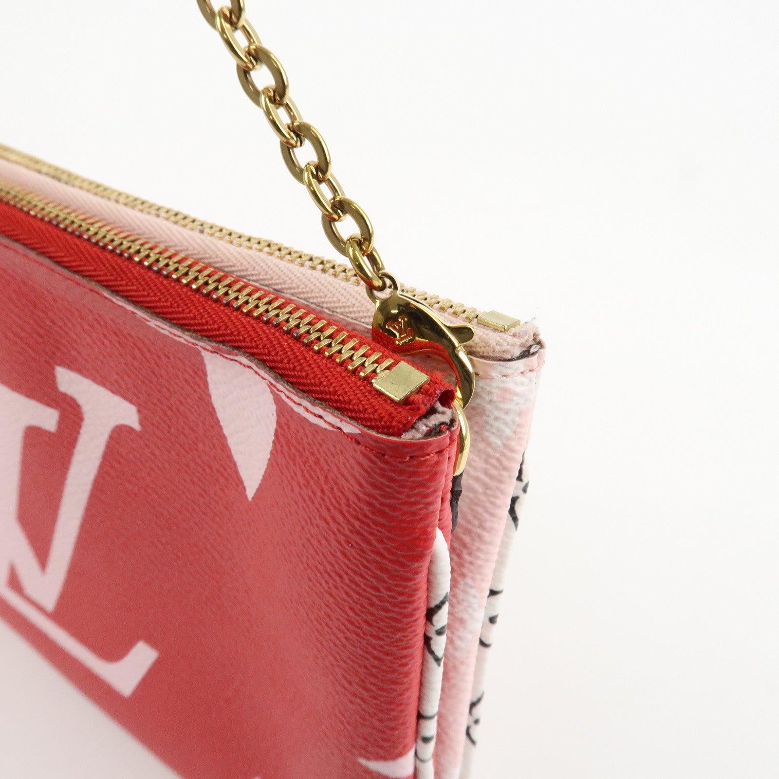 Louis Vuitton Monogram Giant Pochette Double Zip Pouch Rouge M67561 Used