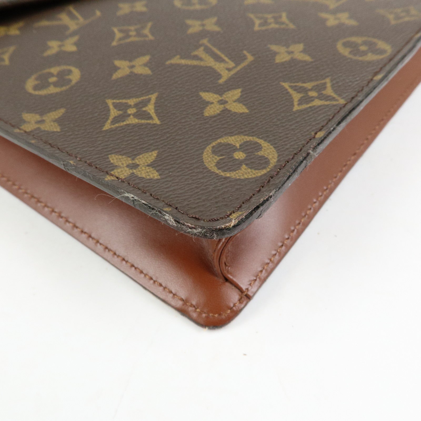 Louis Vuitton Monogram Porte‑Documents Bandouliere Brown M53338