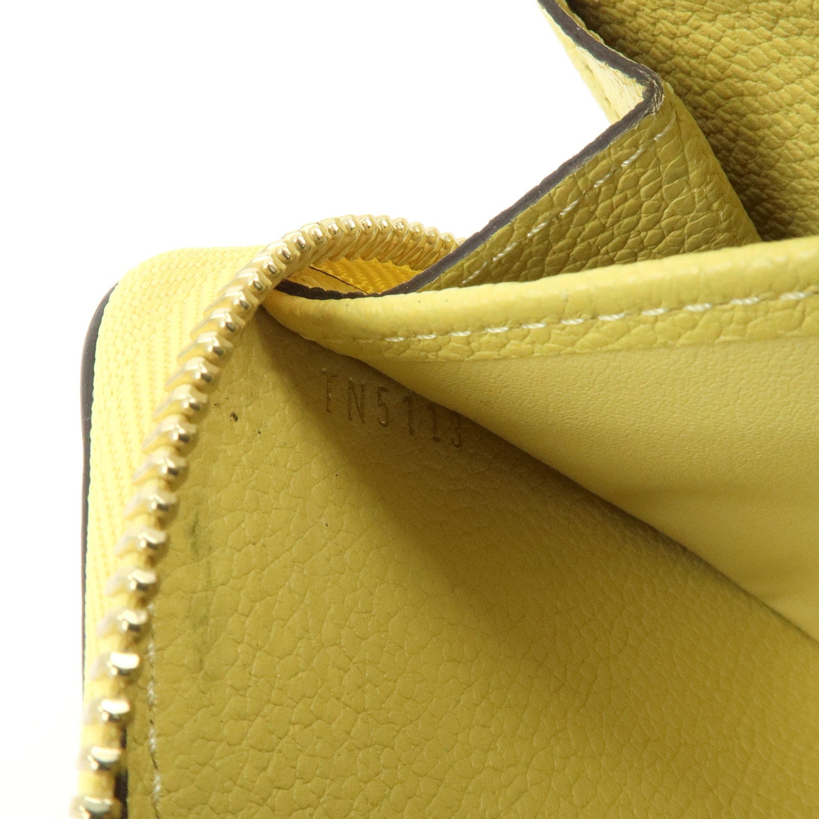 Louis Vuitton Monogram Empreinte Round Zippy Wallet Jaune M82043