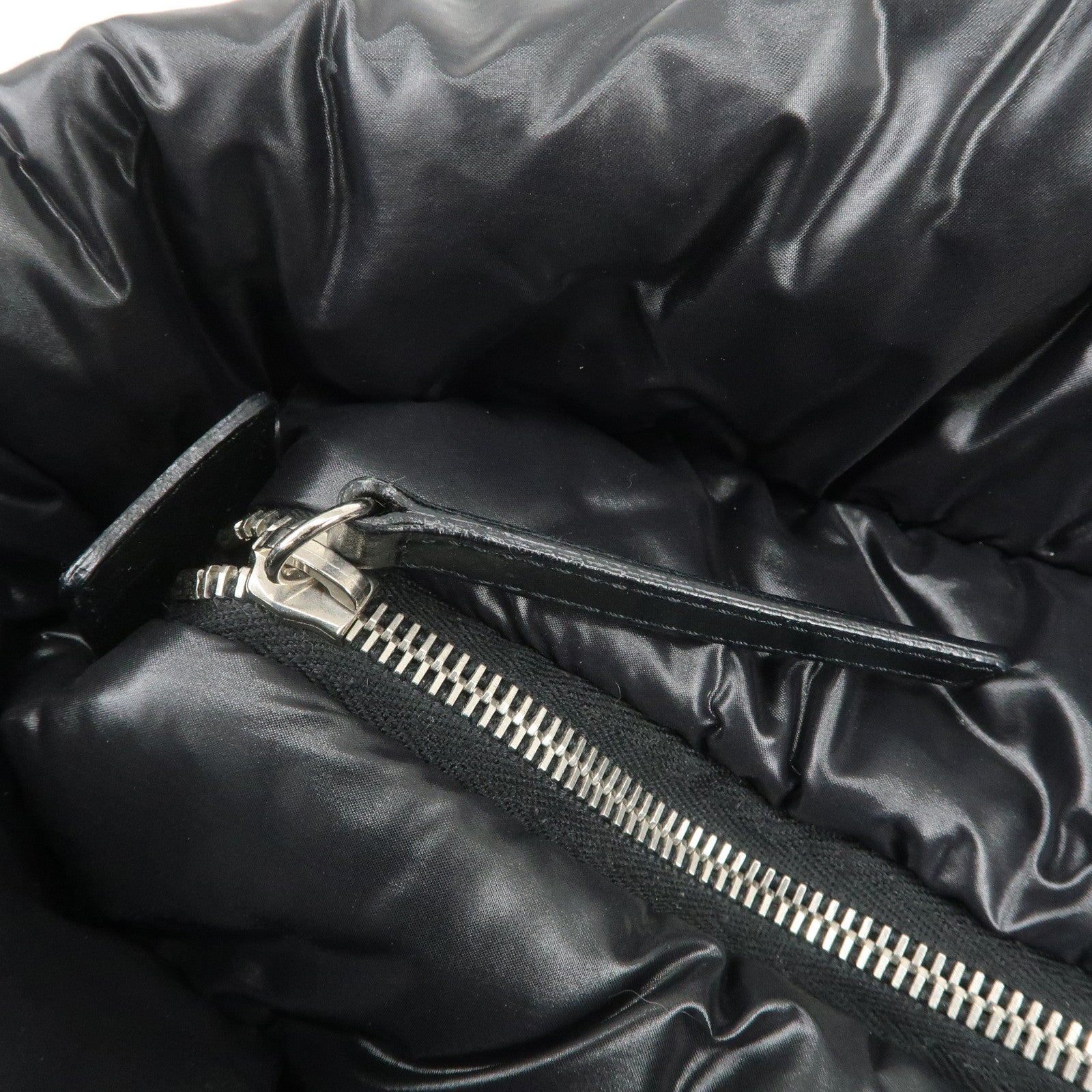 CHANEL COCO Cocoon Nylon Leather Tote MM Hand Bag Black A48611