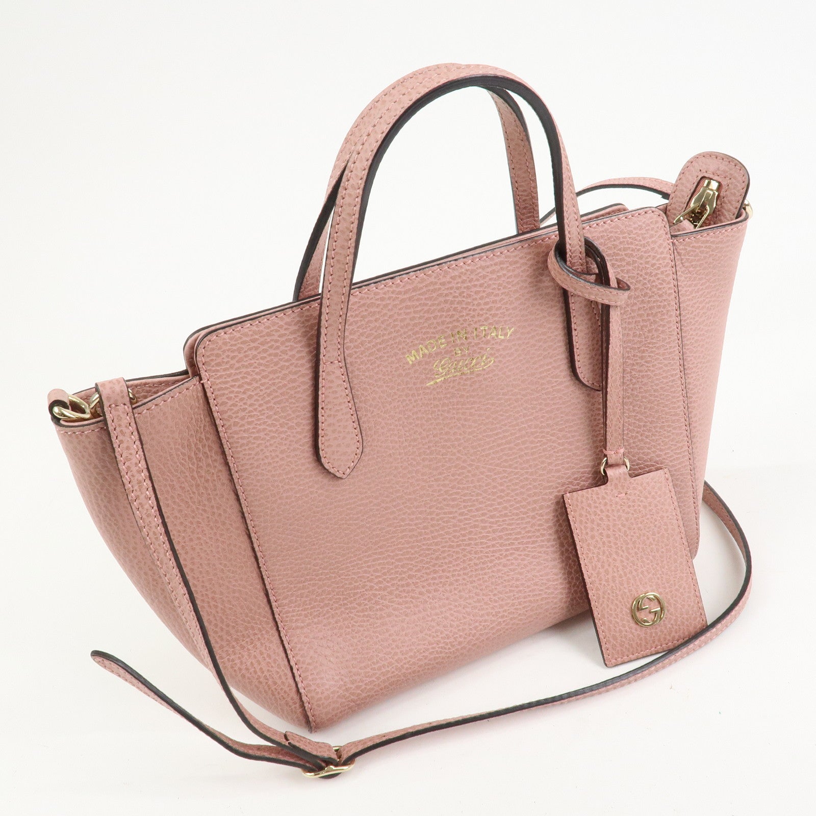 GUCCI Swing Mini 2Way Bag Hand Bag Shoulder Bag Pink 368827
