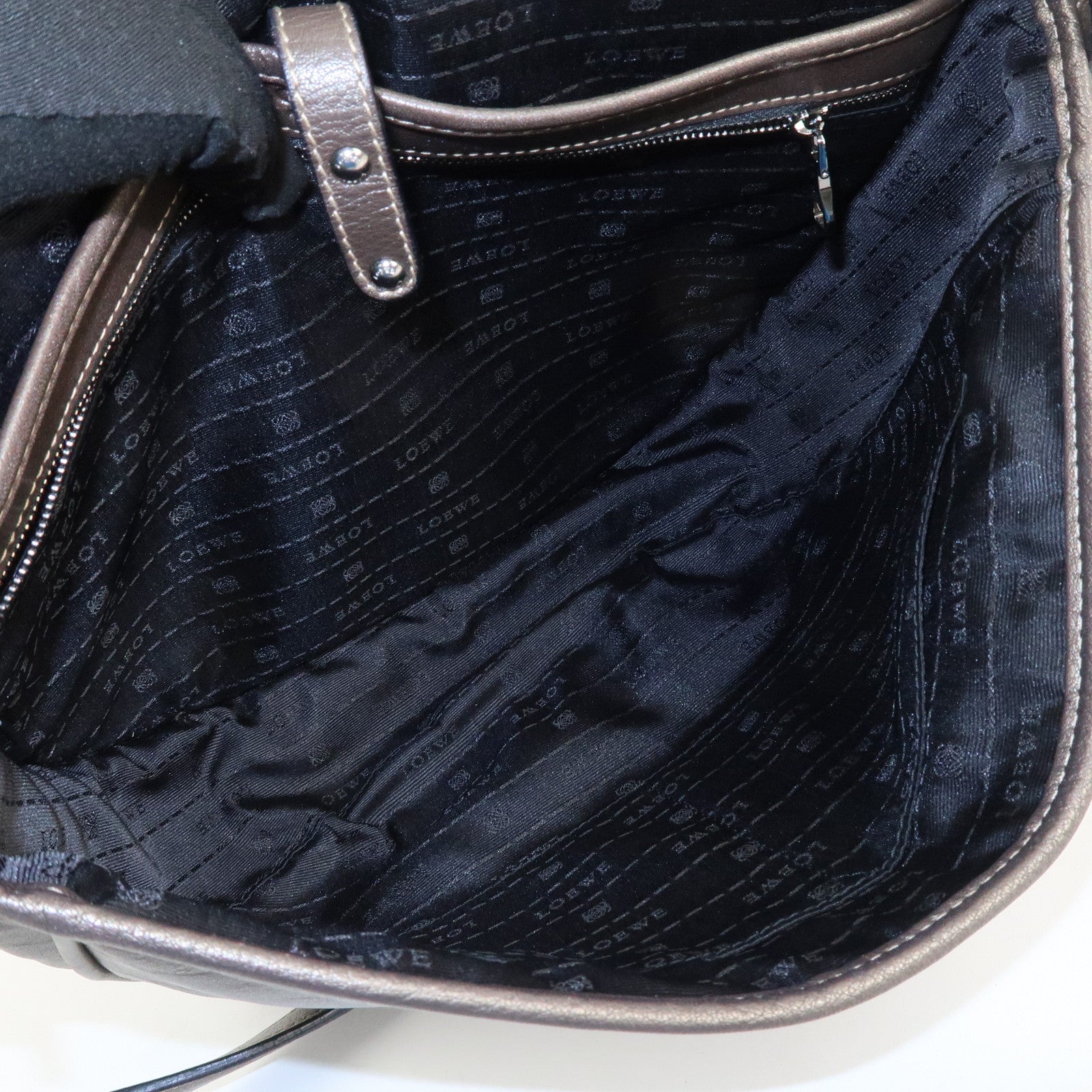 LOEWE Heritage Leather Shoulder Bag Crossbody Bag Bronze