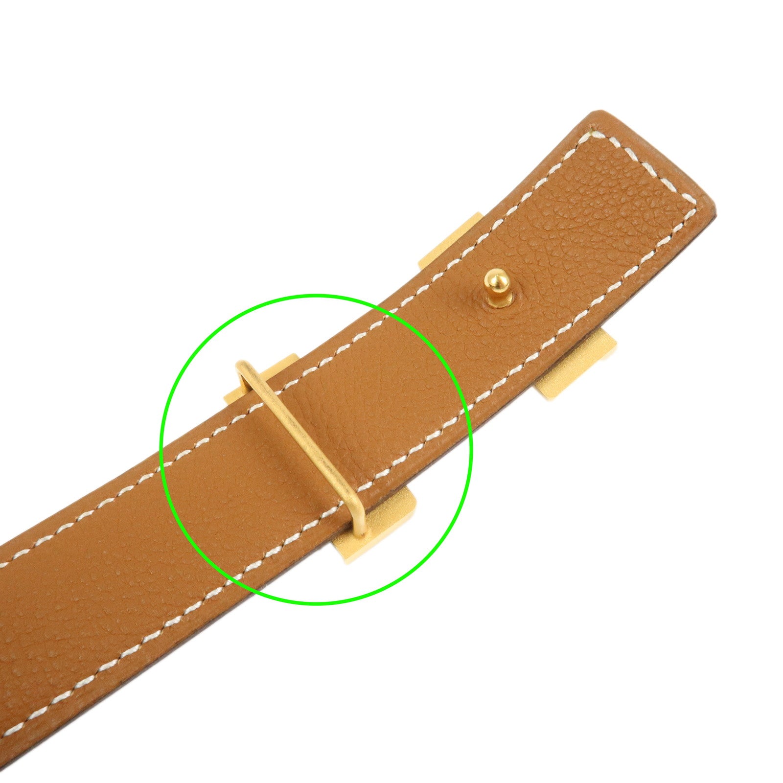 HERMES H Buckle □F Stamped Reversible Constance Belt 65 Black Brown