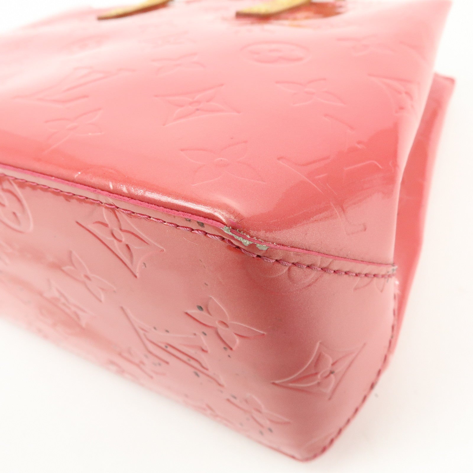 Louis Vuitton Monogram Vernis Reade PM Hand Bag Framboise M9132F