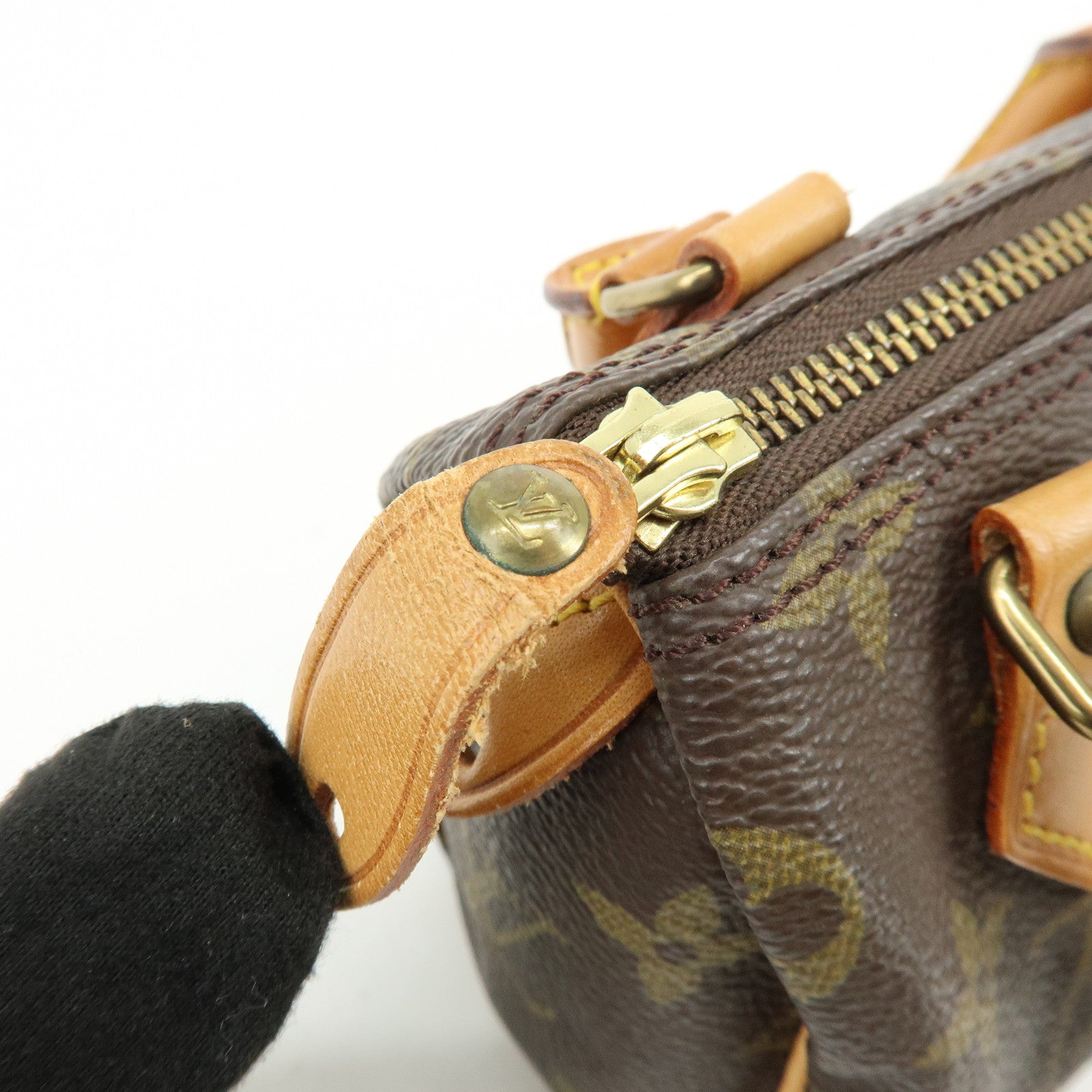 Louis Vuitton Monogram Mini Speedy Hand Bag Brown M41534