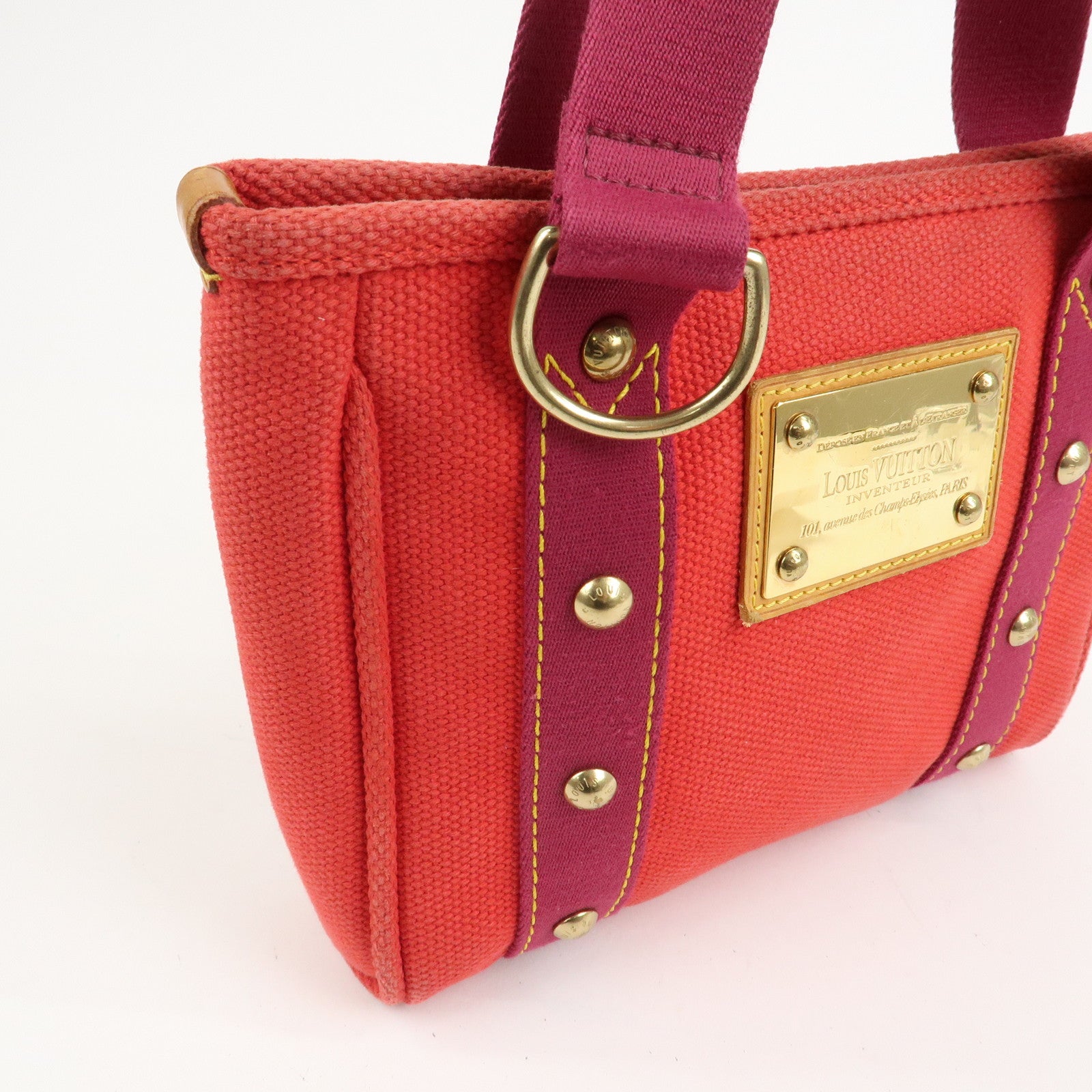 Louis Vuitton Antigua Cabas PM Hand Bag Rouge M40037