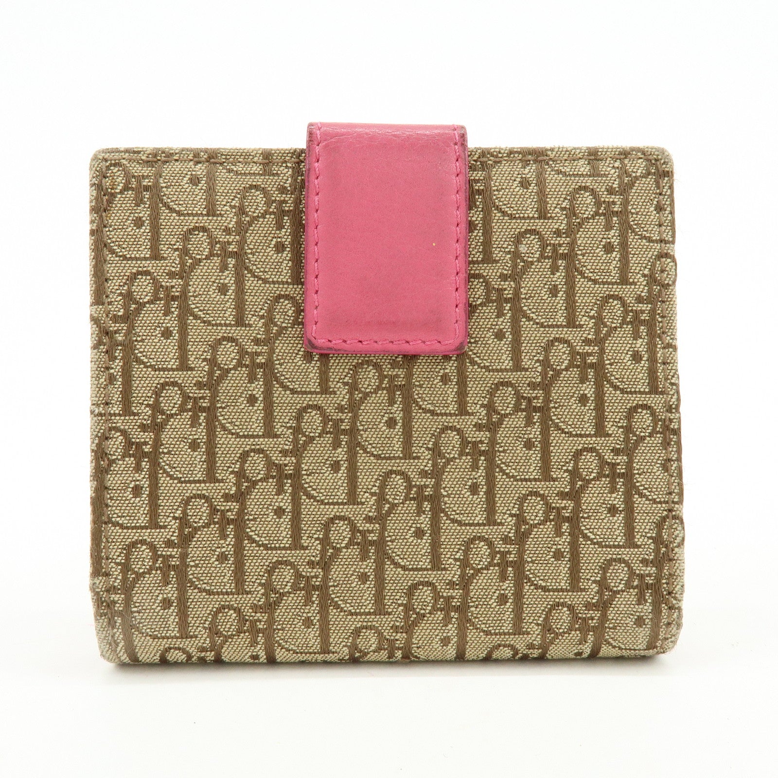 Christian Dior Street Chic Trotter Jaquard Canvas Leather Wallet