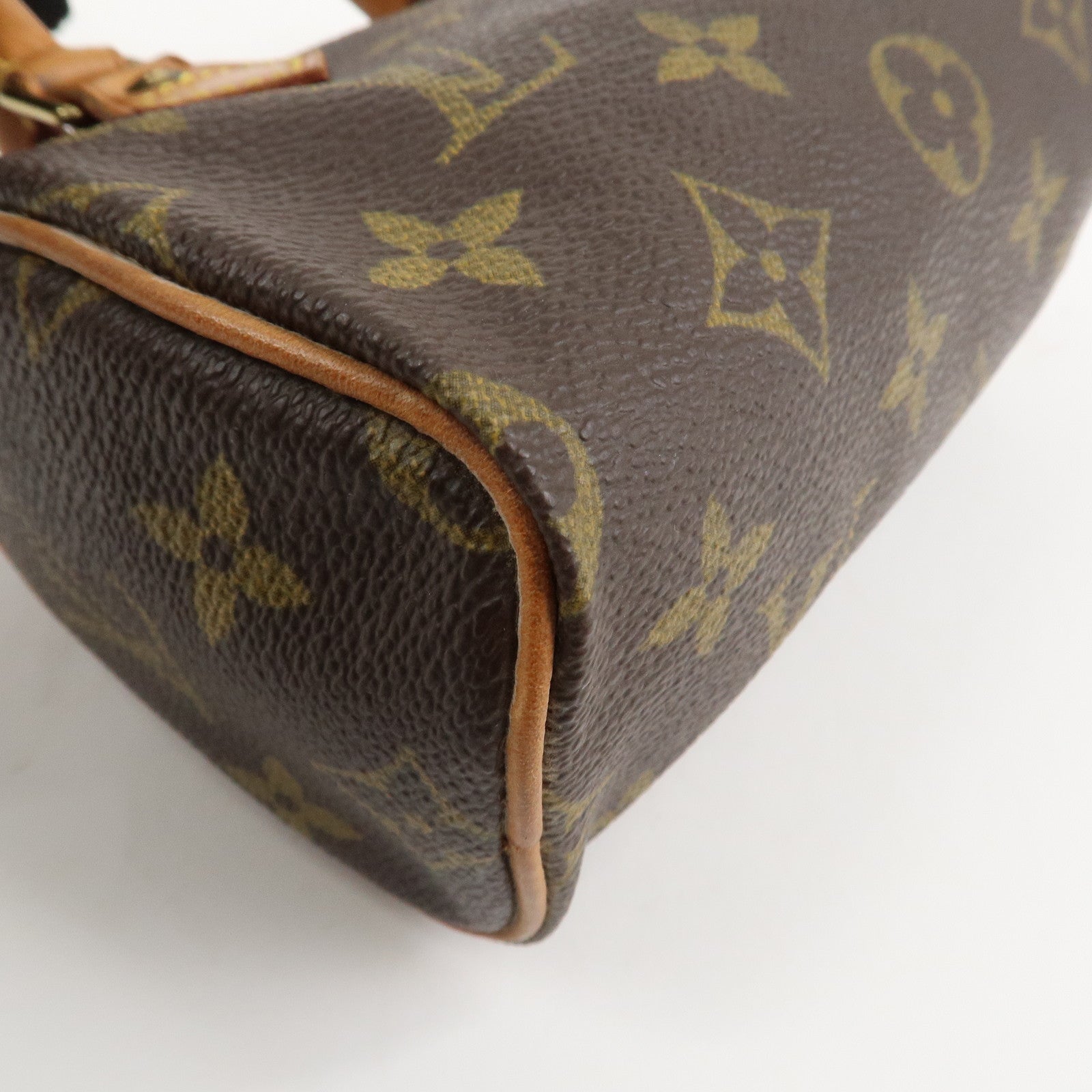Louis Vuitton Monogram Canvas Mini Speedy Hand Bag Brown M41534 Used