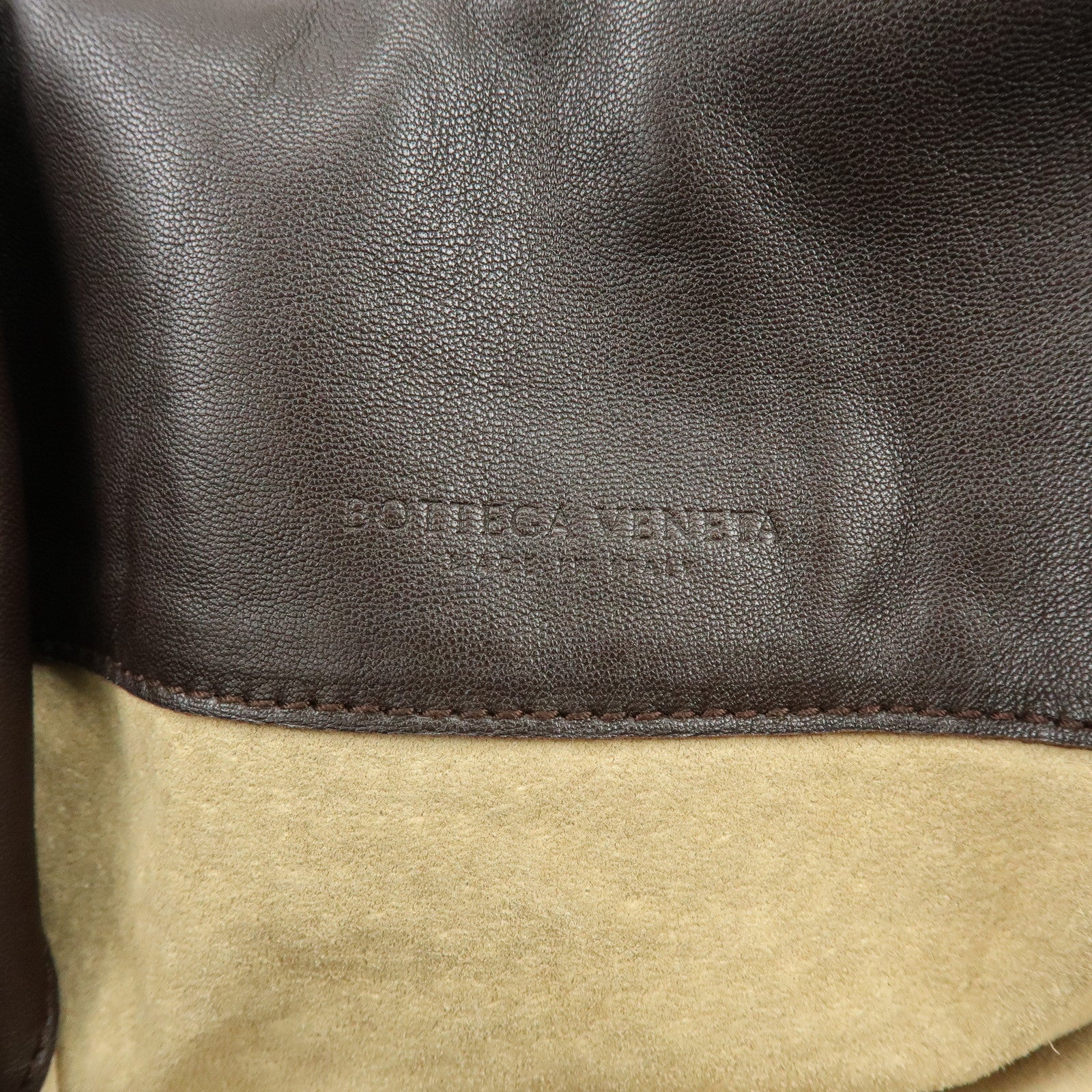 BOTTEGA VENETA Intrecciato Leather Shoulder Bag Brown 174741