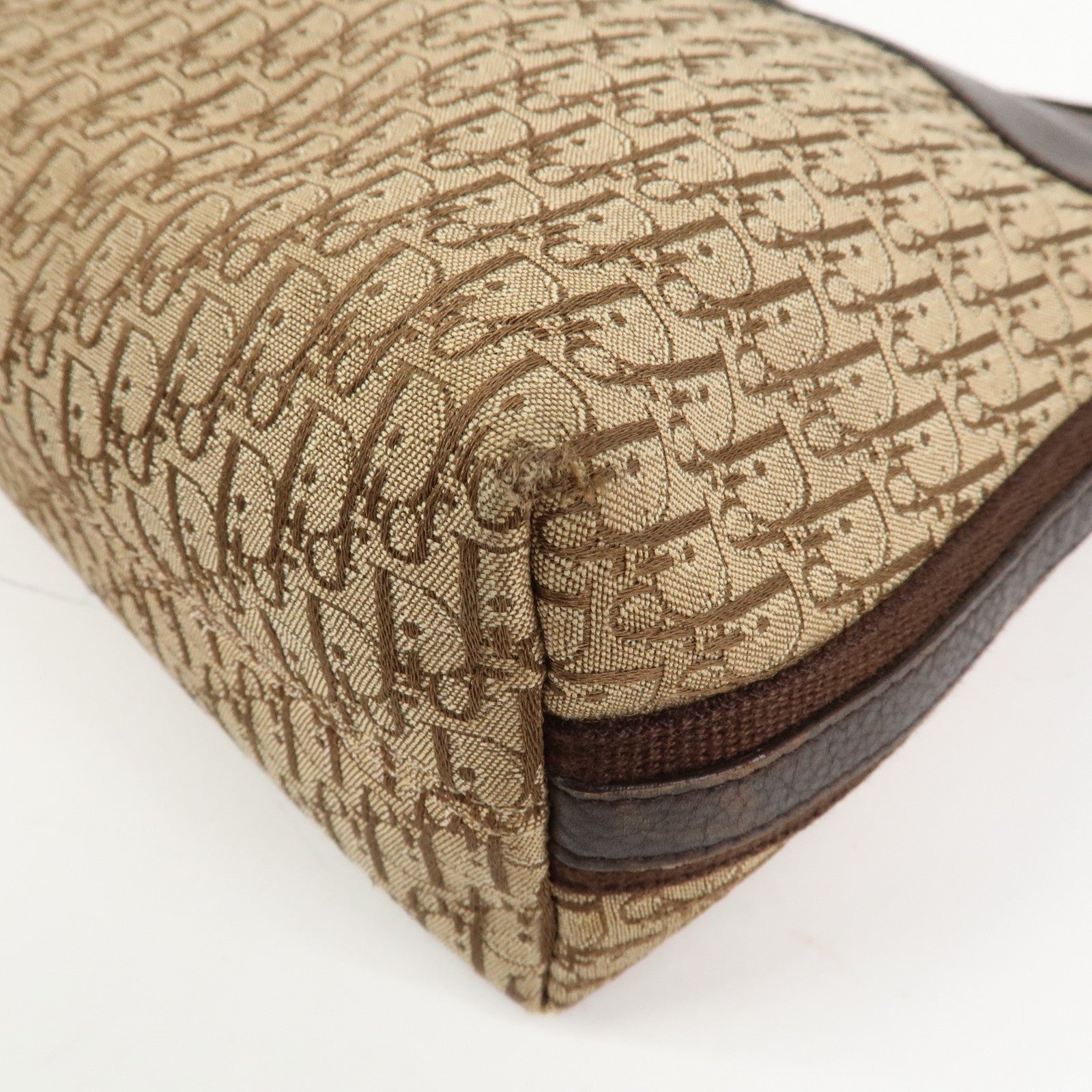 Christian Dior Street Chic Trotter Canvas Leather Shoulder Bag