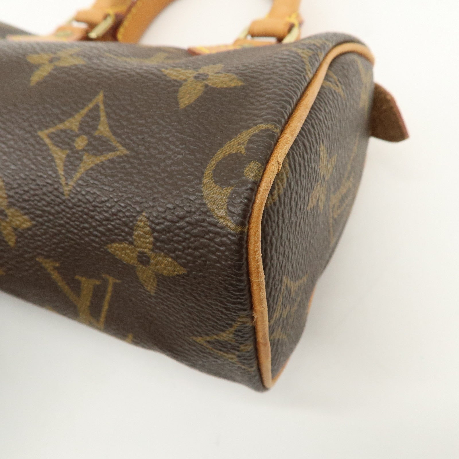 Louis Vuitton Monogram Mini Speedy Hand Bag & Strap Brown M41534