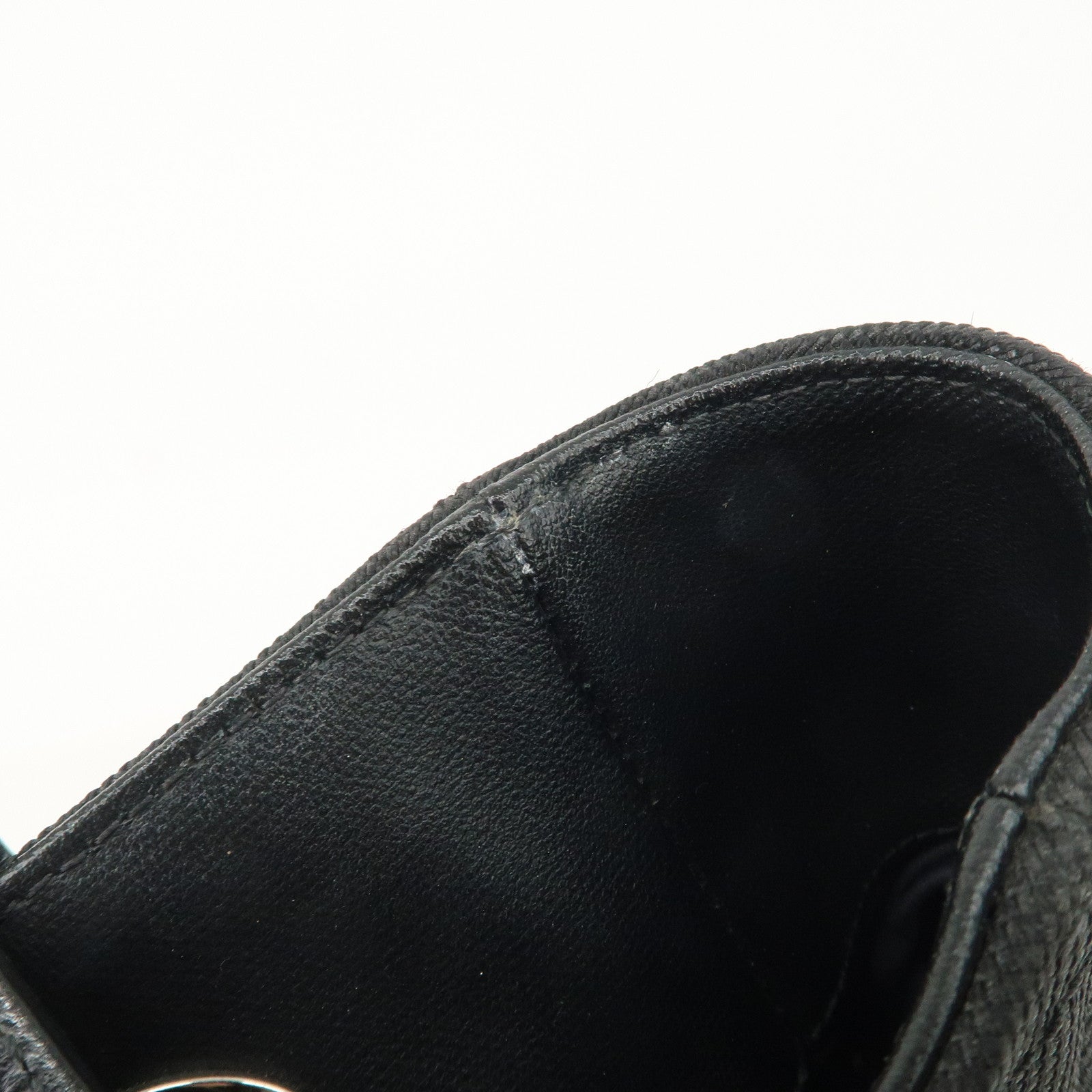 CHANEL Paris Biarritz PM Coated Canvas Leather Tote Bag Black A34208 Used