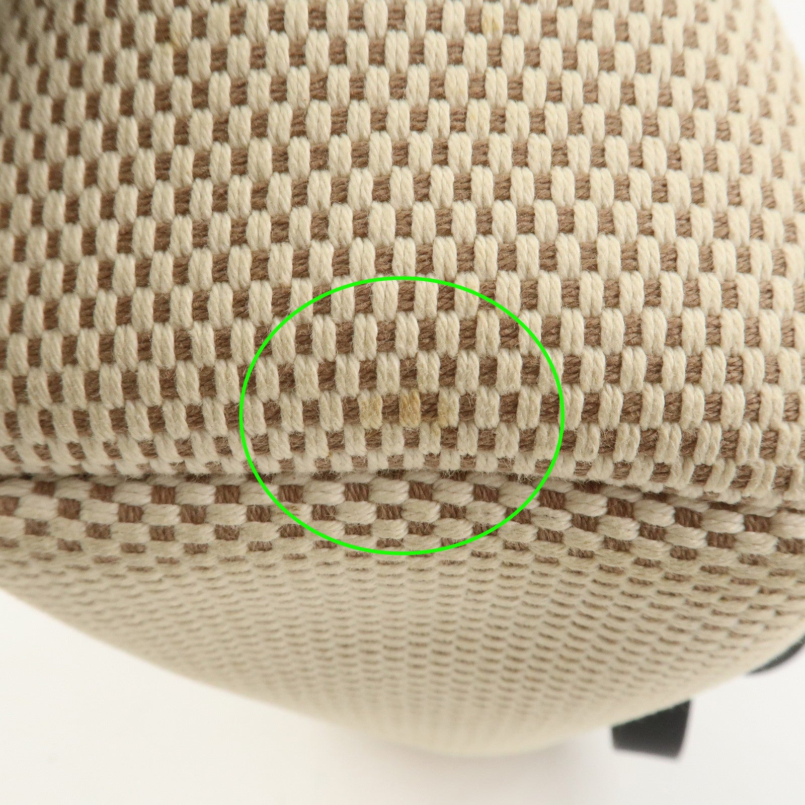 HERMES Herline Cabas PM Toile GM Canvas Leather Hand Bag □H Stamped