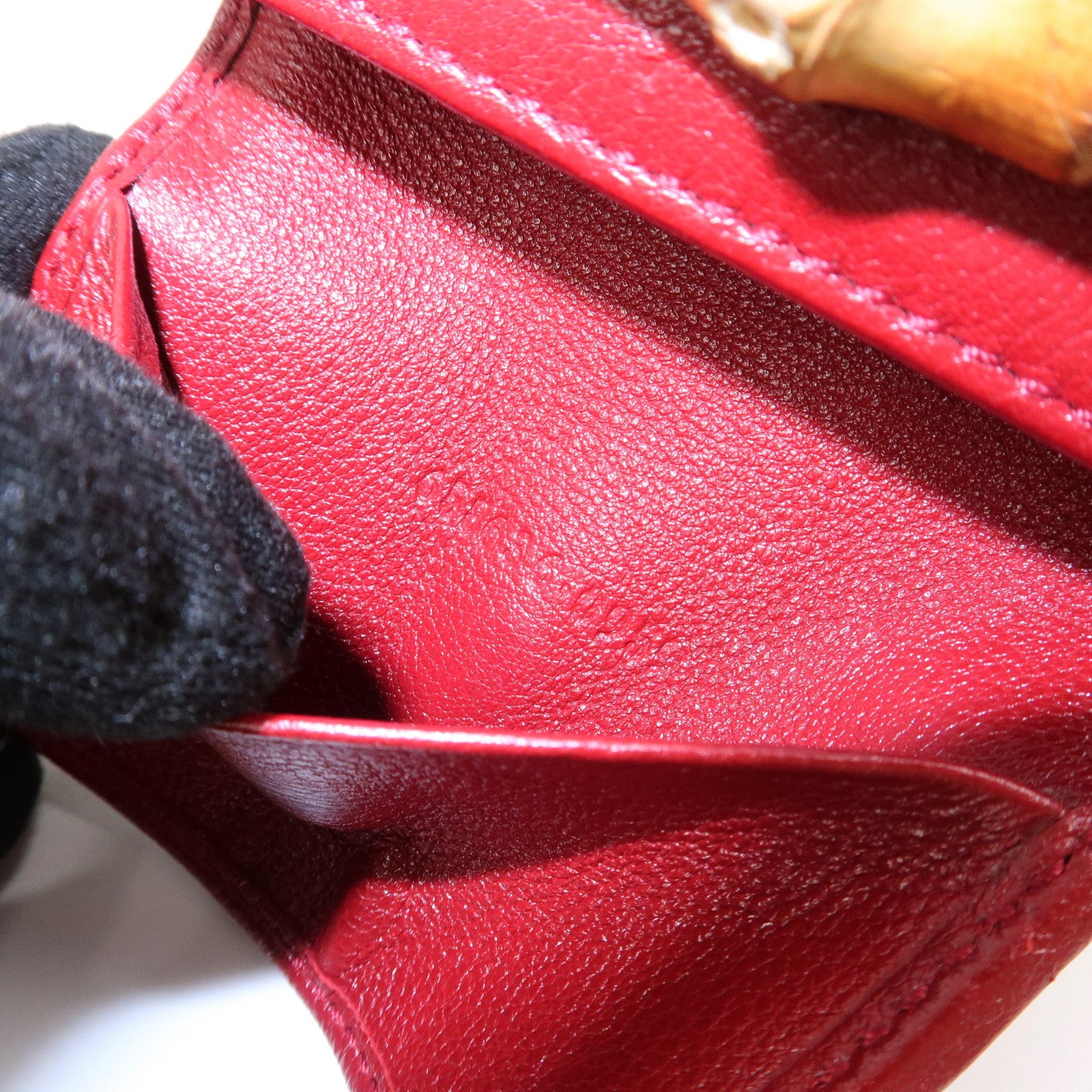 GUCCI GG Marmont Bamboo Leather 6 Key Rings Key Case Red 658636