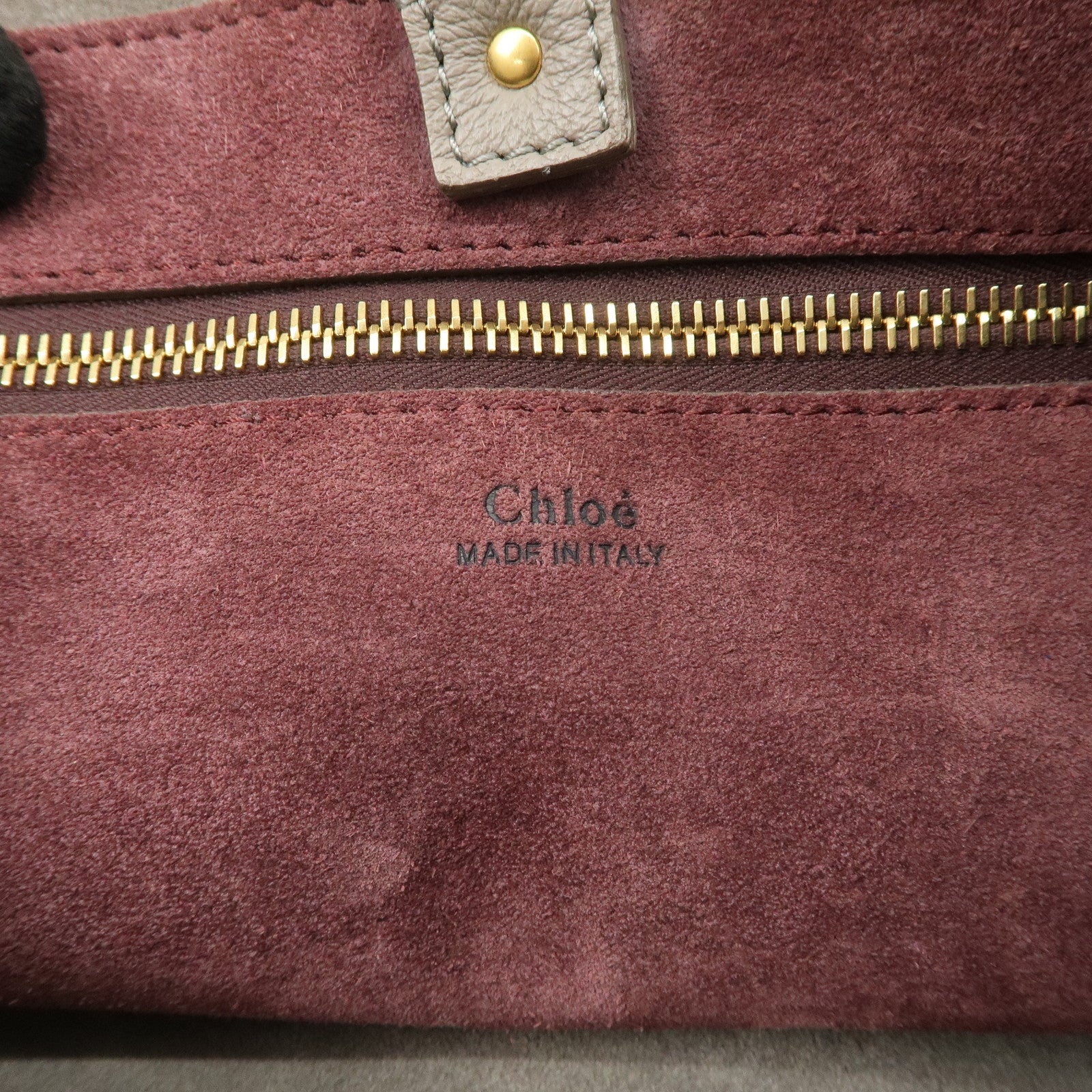 Chloe Marcie Grain Calf Leather Hobo Bag Shoulder Bag Motty Grey