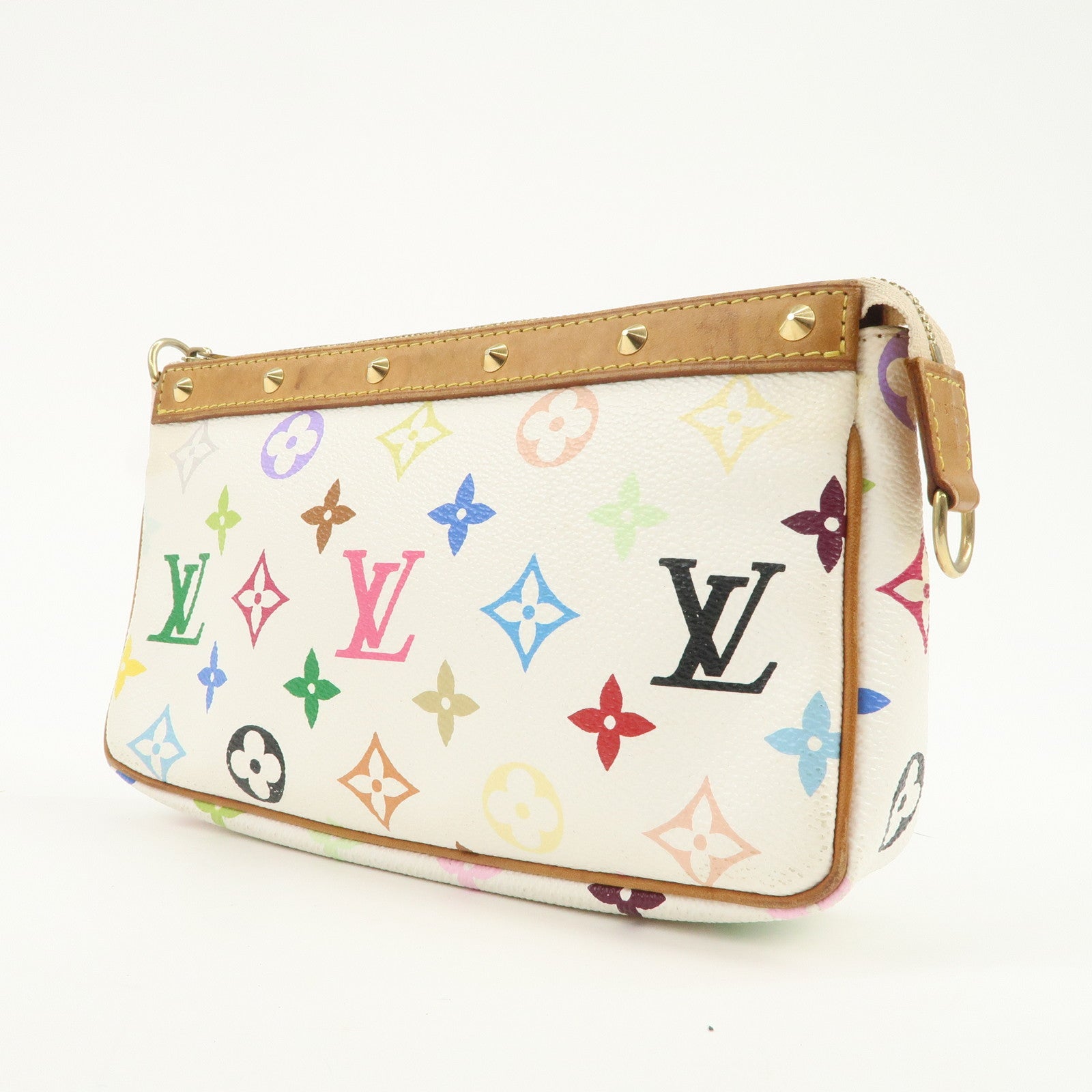 Louis Vuitton Monogram Multicolor Pochette Accessoires Blanc M92649