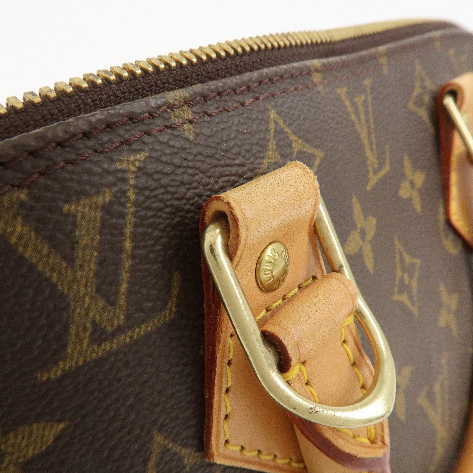 Louis Vuitton Monogram Alma Hand Bag Brown M51130