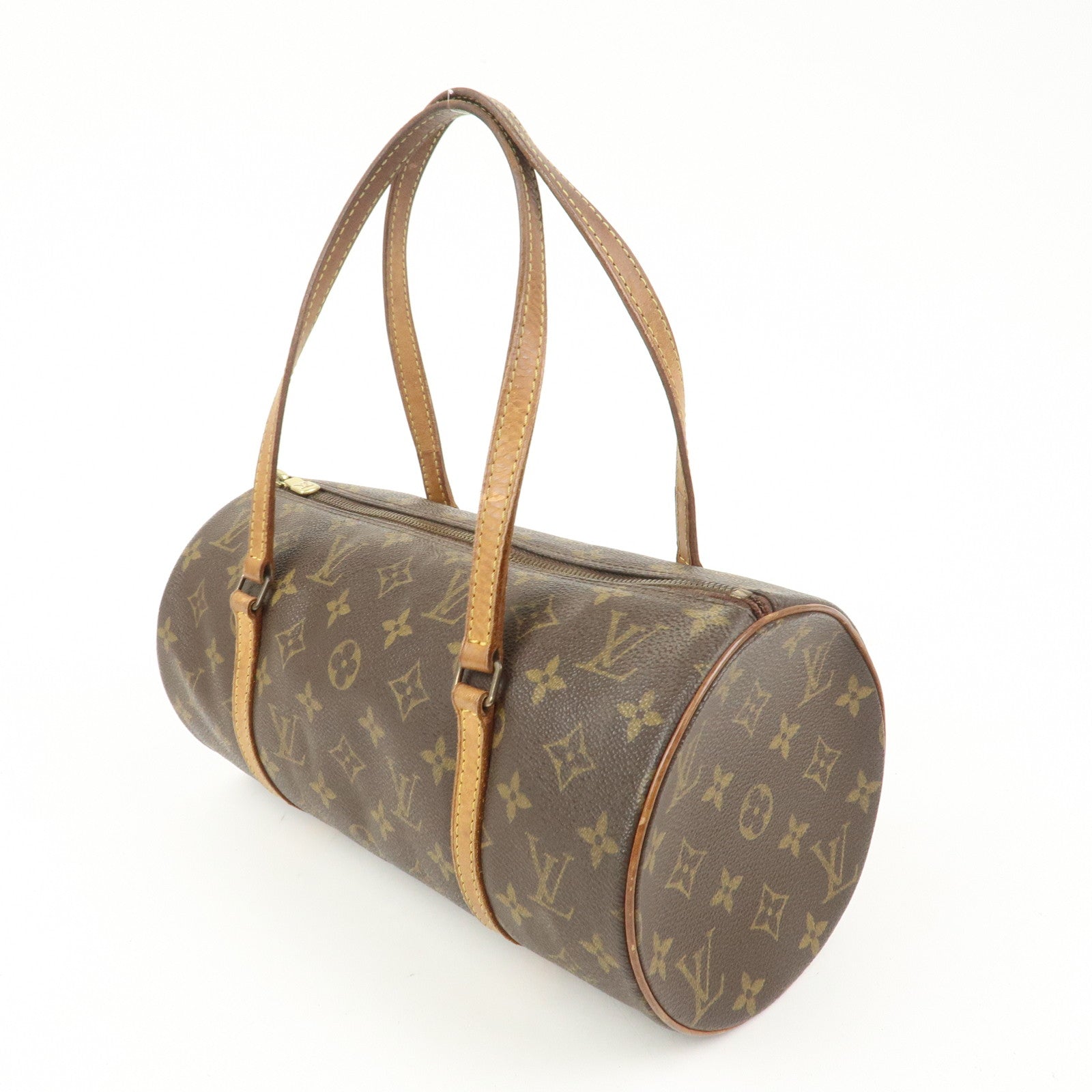 Louis Vuitton Monogram Papillon 30 Hand Bag Brown M51385