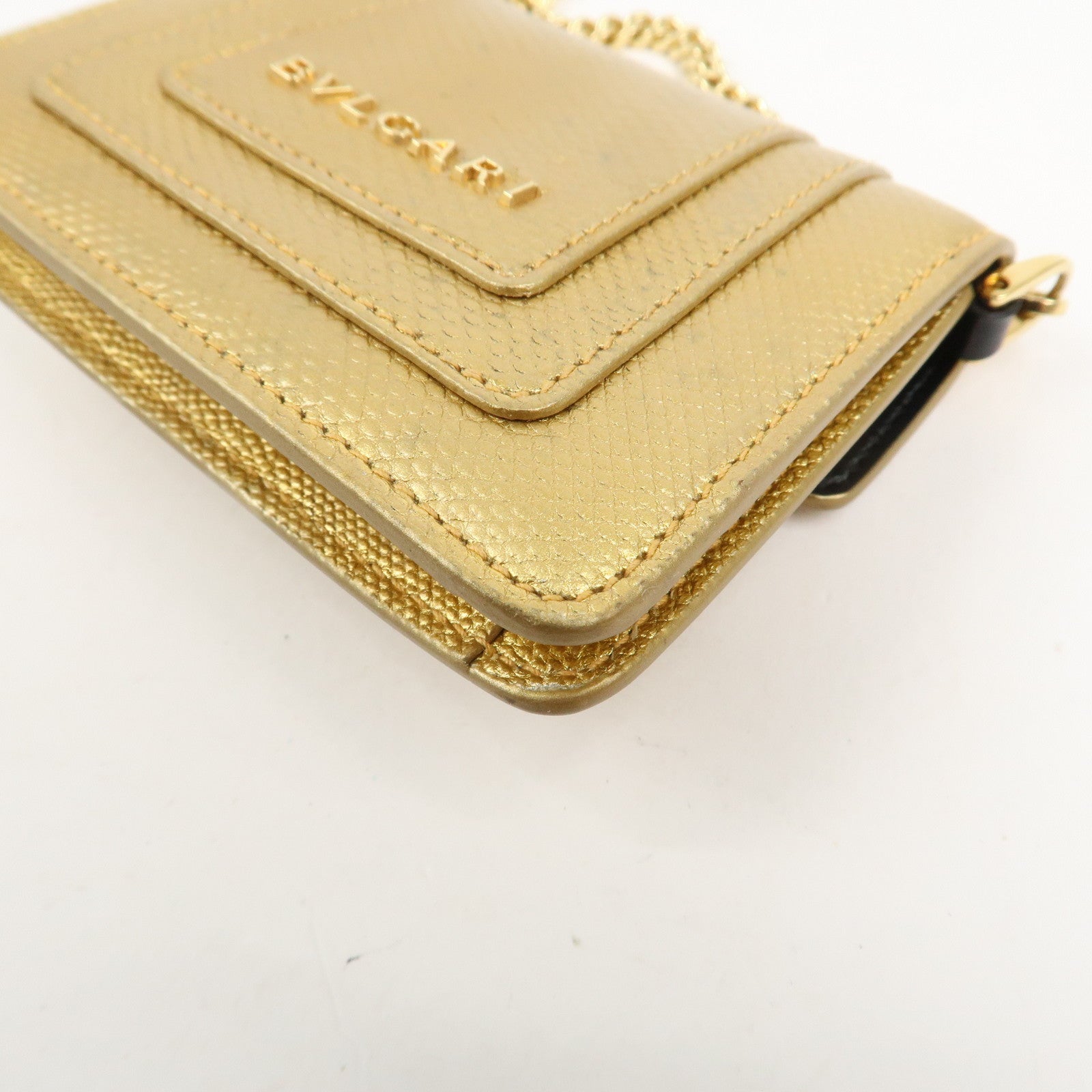 BVLGARI Serpenti Forever Leather Bag Charm Gold