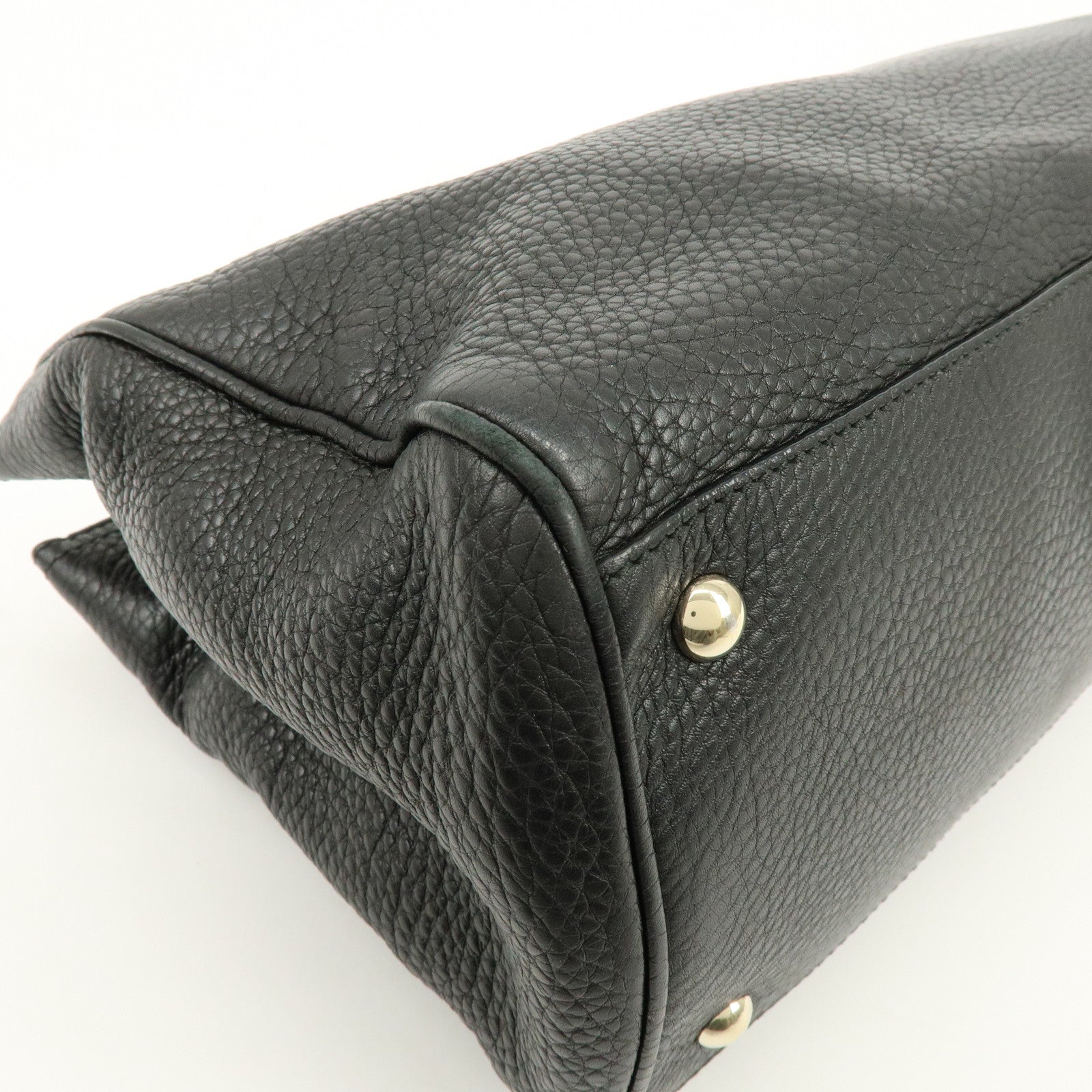 GUCCI Bamboo Shopper Medium 2Way Bag Shoulder Bag Black 323660