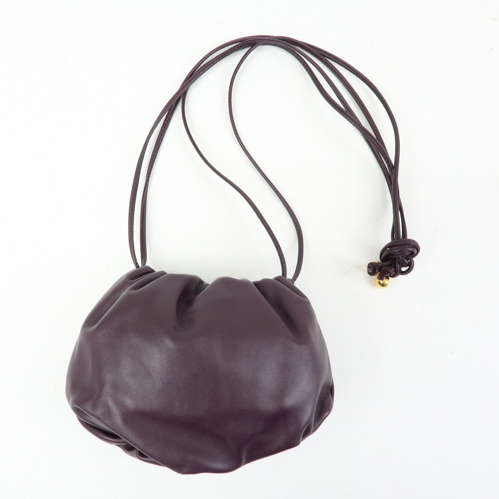 BOTTEGA VENETA Leather Mini The Valve Pouch Shoulder Bag 651905