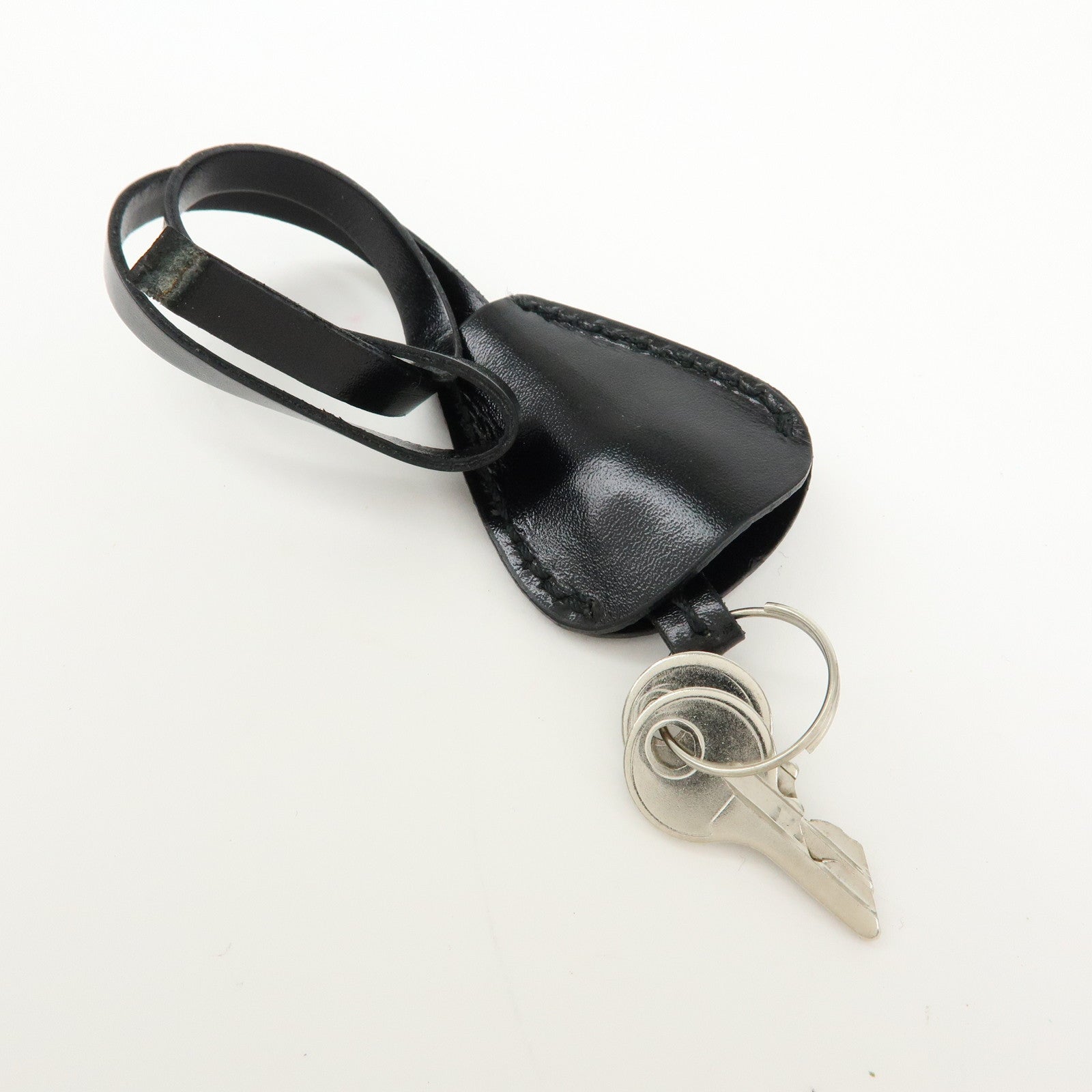 PRADA Triangle Logo Nylon Hand Bag Mini Tote Bag Black B8495