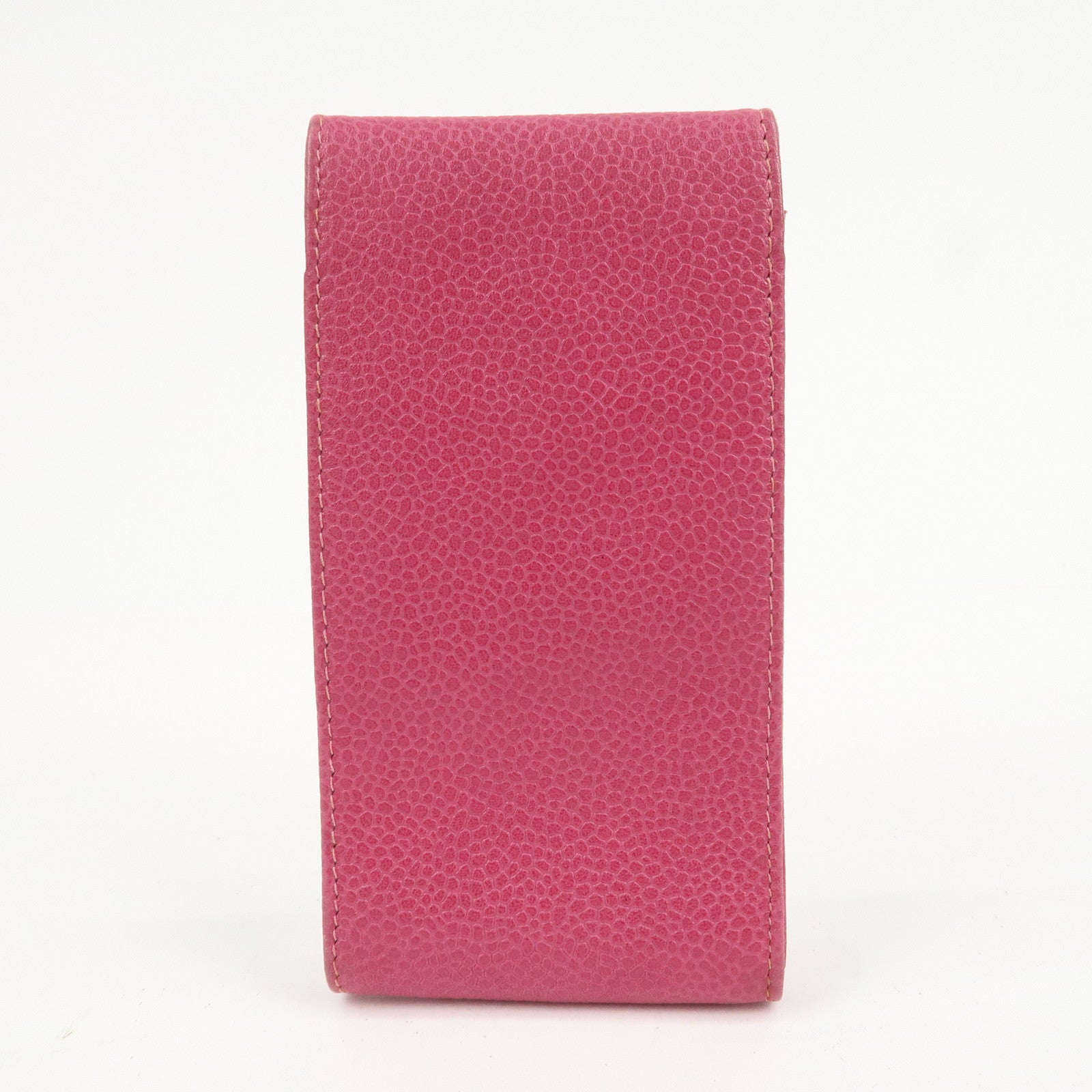 CHANEL COCO Mark Caviarskin Leather Cigarette Case Pink