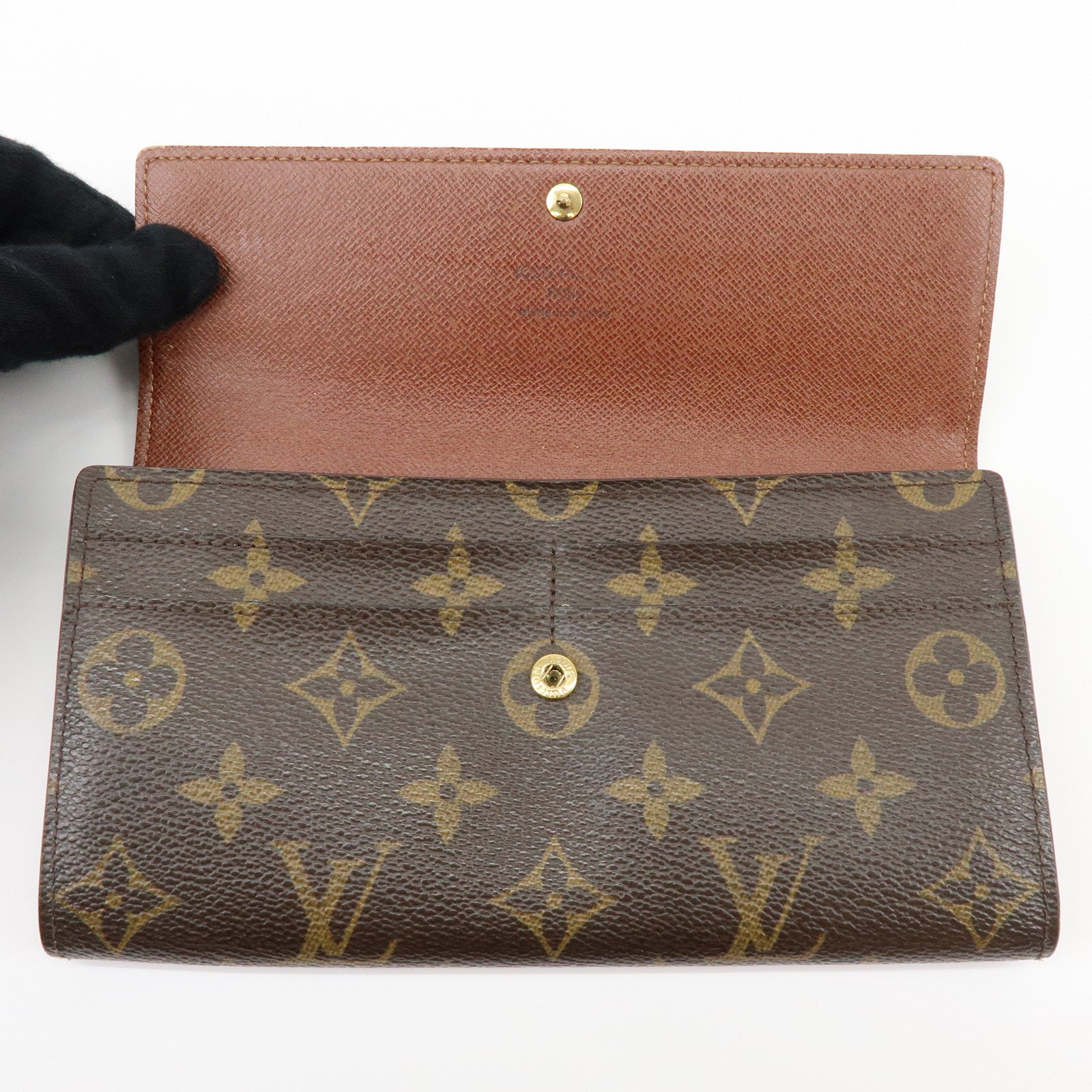 Louis Vuitton Monogram Portefeuille Sarah Long Wallet Brown M61734