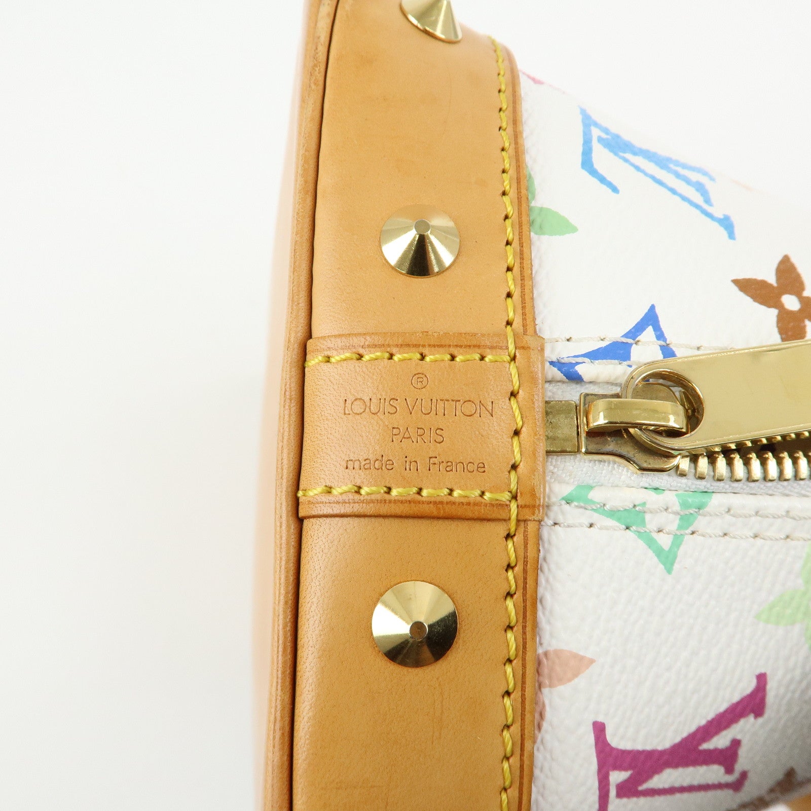 Louis Vuitton Monogram Multicolor Alma PM Hand Bag Blanc M92647