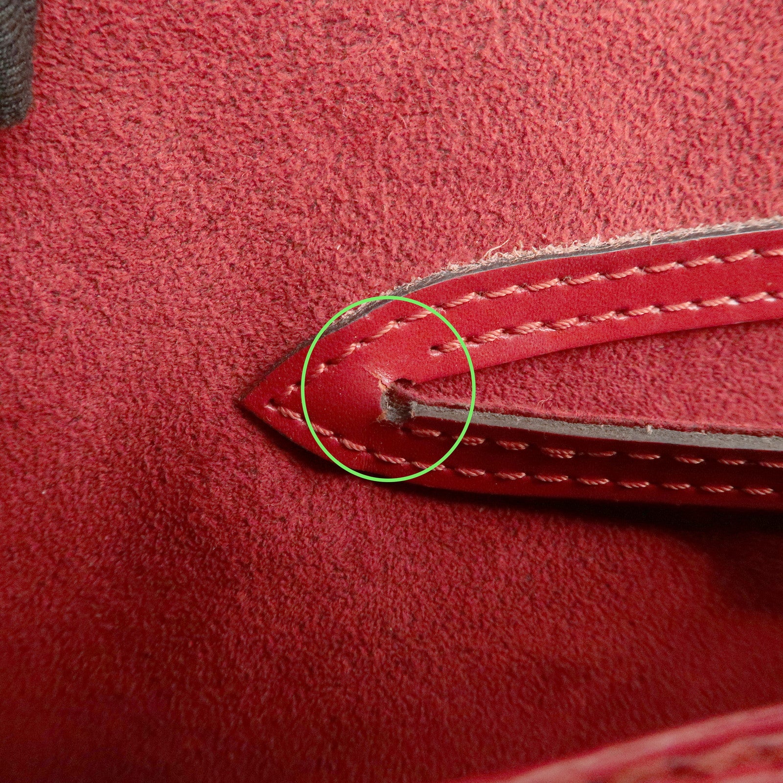 Louis Vuitton Epi Soufflot Hand Bag Castillian Red M52227