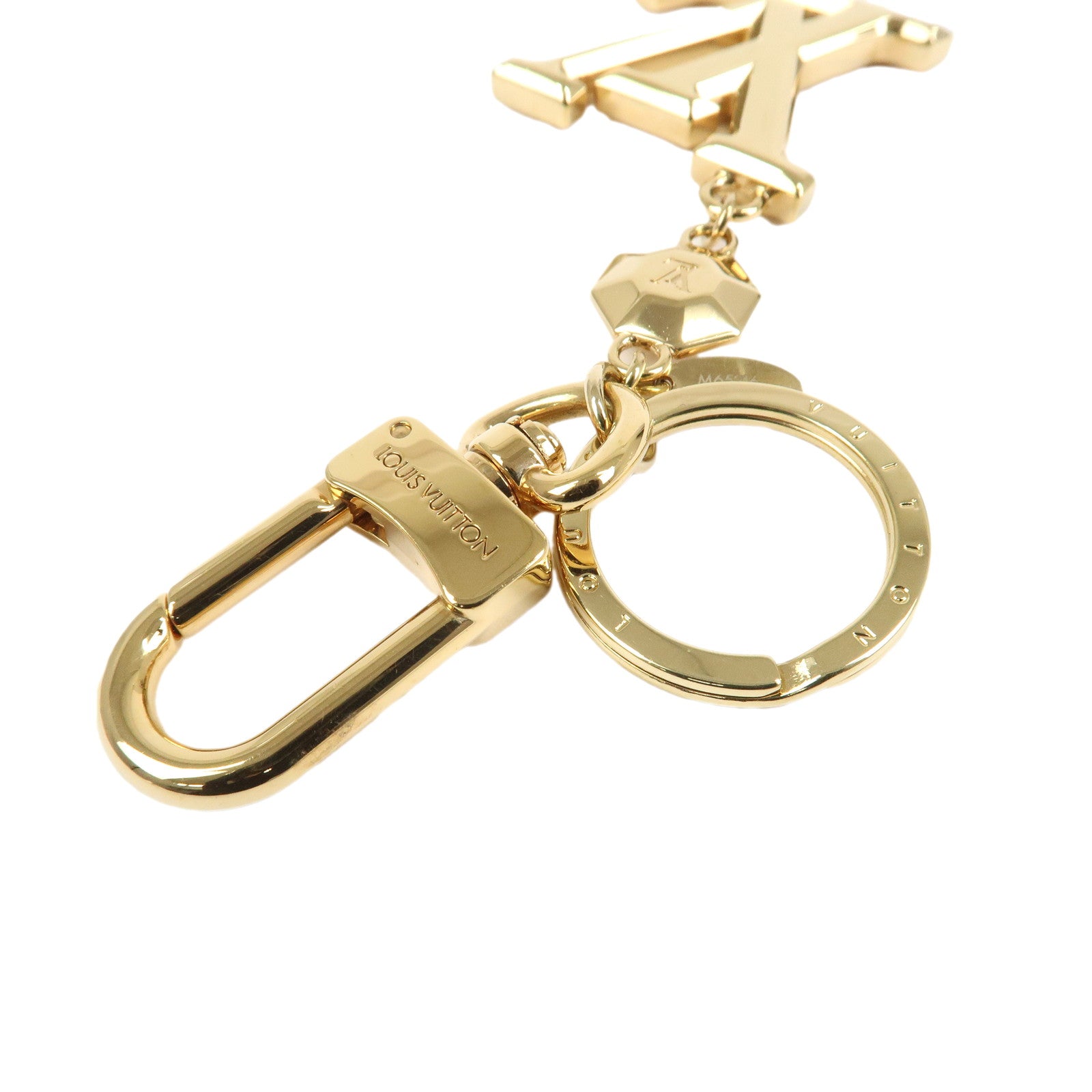Louis Vuitton Porte Cles LV Facettes Bag Charm Gold M65216