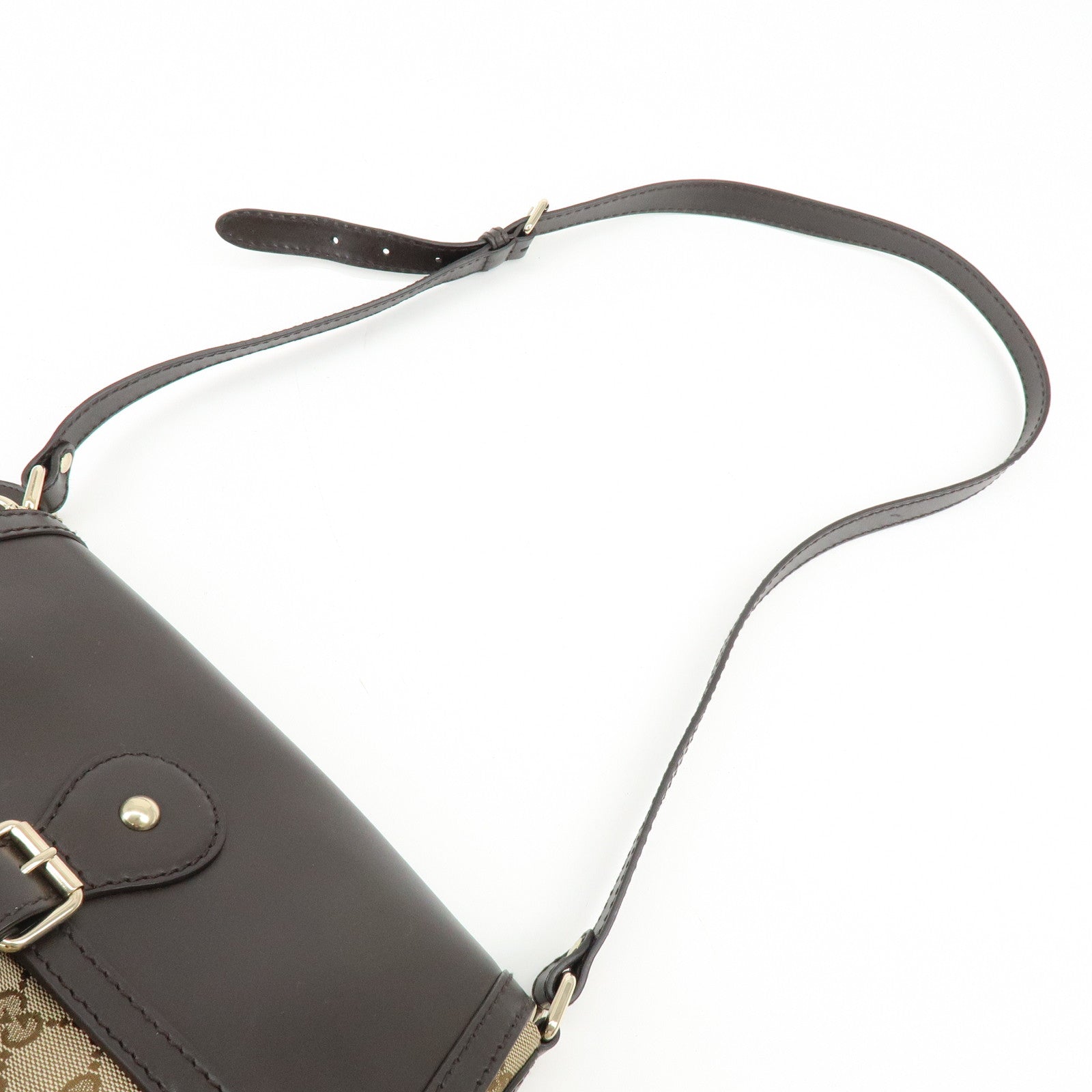 GUCCI Sukey Interlocking G GG Canvas Leather Shoulder Bag 308452