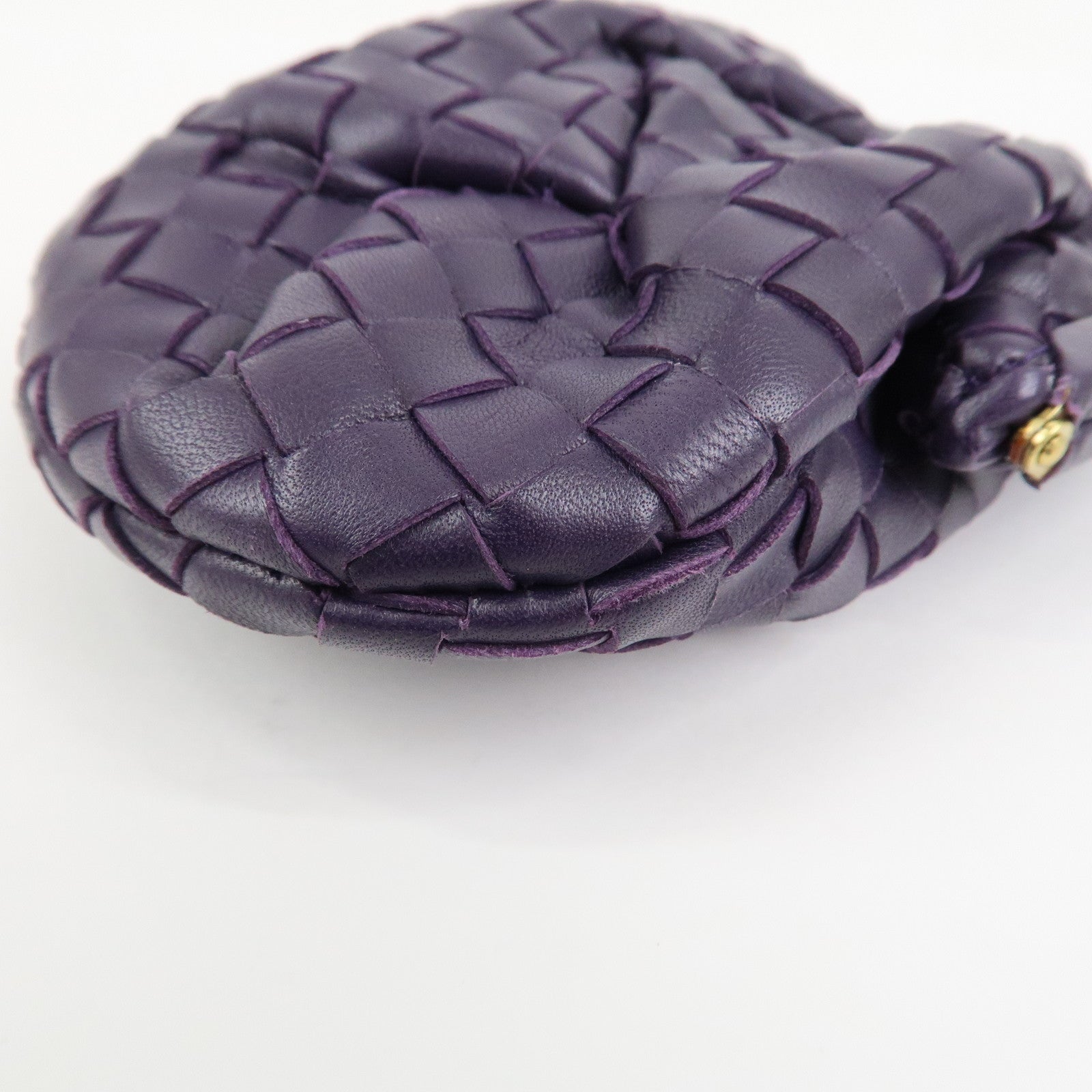 BOTTEGA VENETA Intrecciato Leather Coin Case Purple 203783