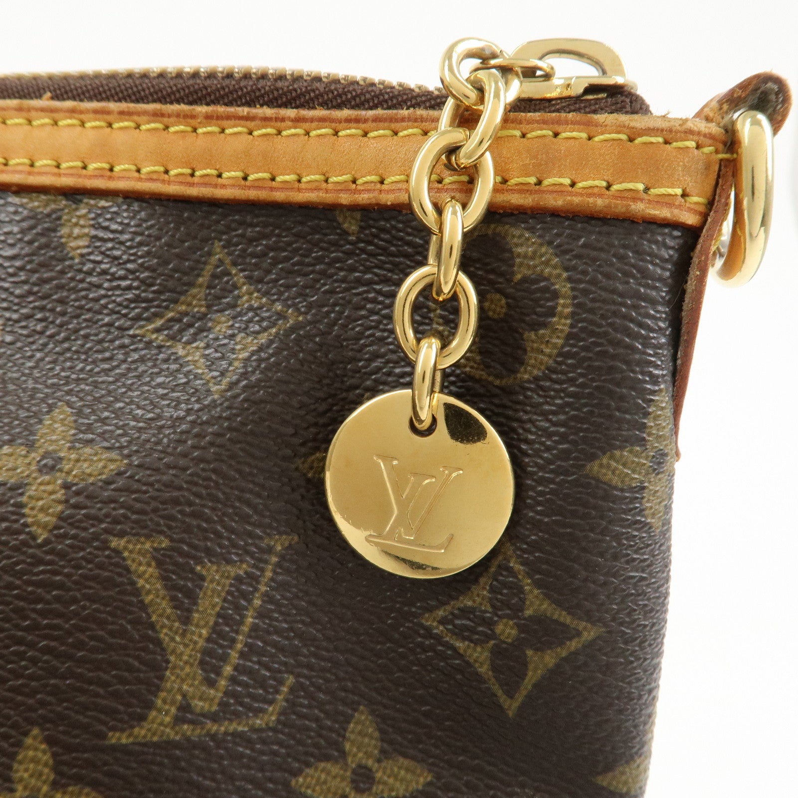 Louis Vuitton Monogram Canvas Palermo PM 2Way Hand Bag Brown M40145