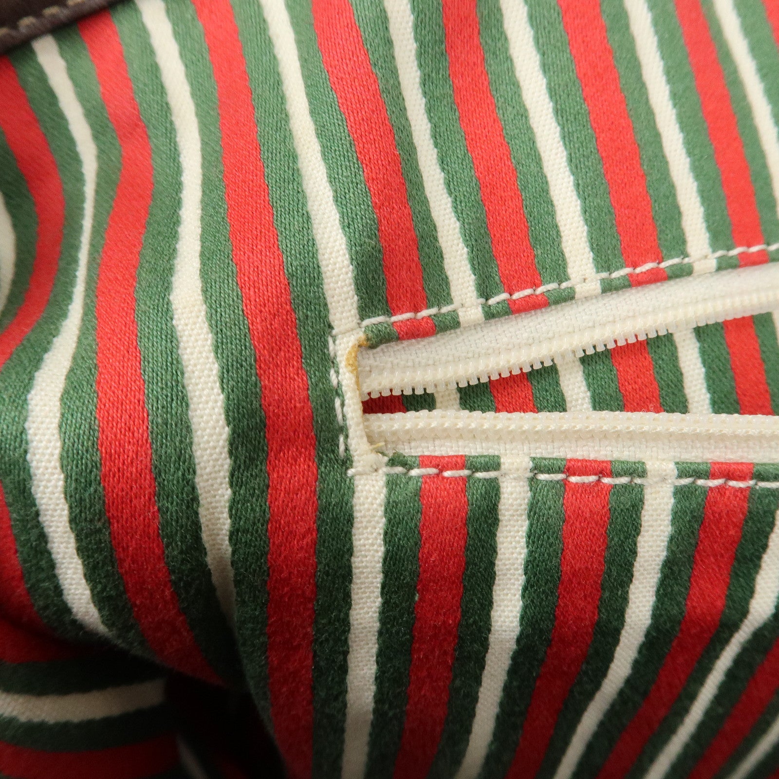 GUCCI Abbey Interlocking G GG Canvas Leather Tote Bag Brown 169945 Used