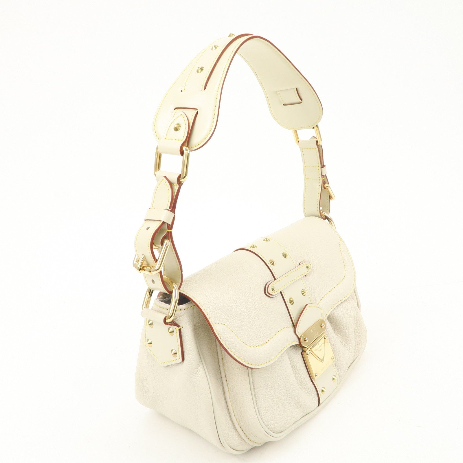 Louis Vuitton Suhali Leather Confidence Shoulder Bag Blanc M91782 Used
