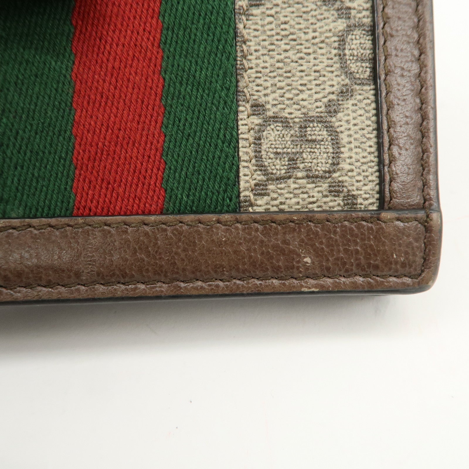 GUCCI Ophidia GG Supreme Leather Bi-Fold Wallet Beige 523155