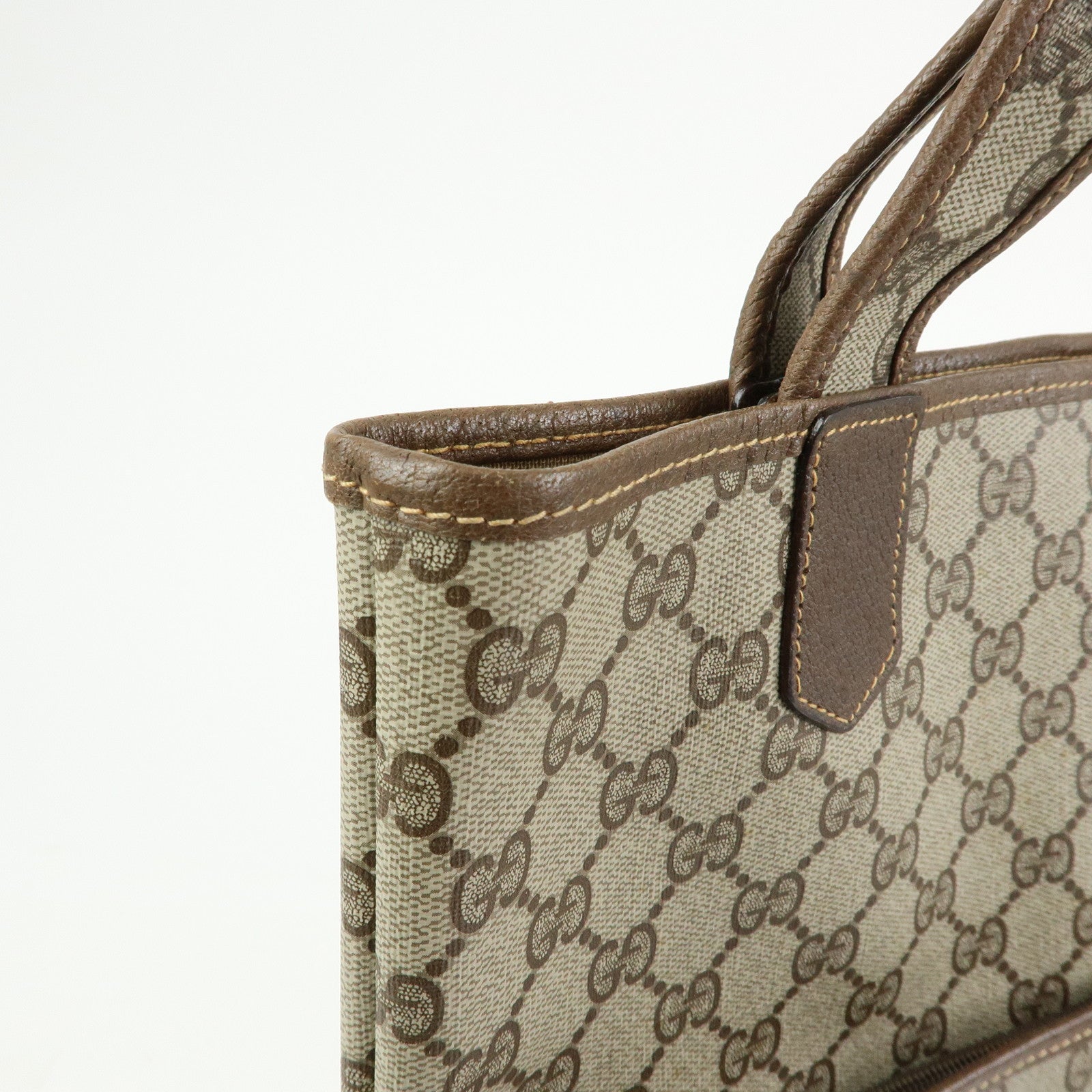 GUCCI GG Supreme Tote Bag Shoulder Bag Brown Beige 002・39・0054