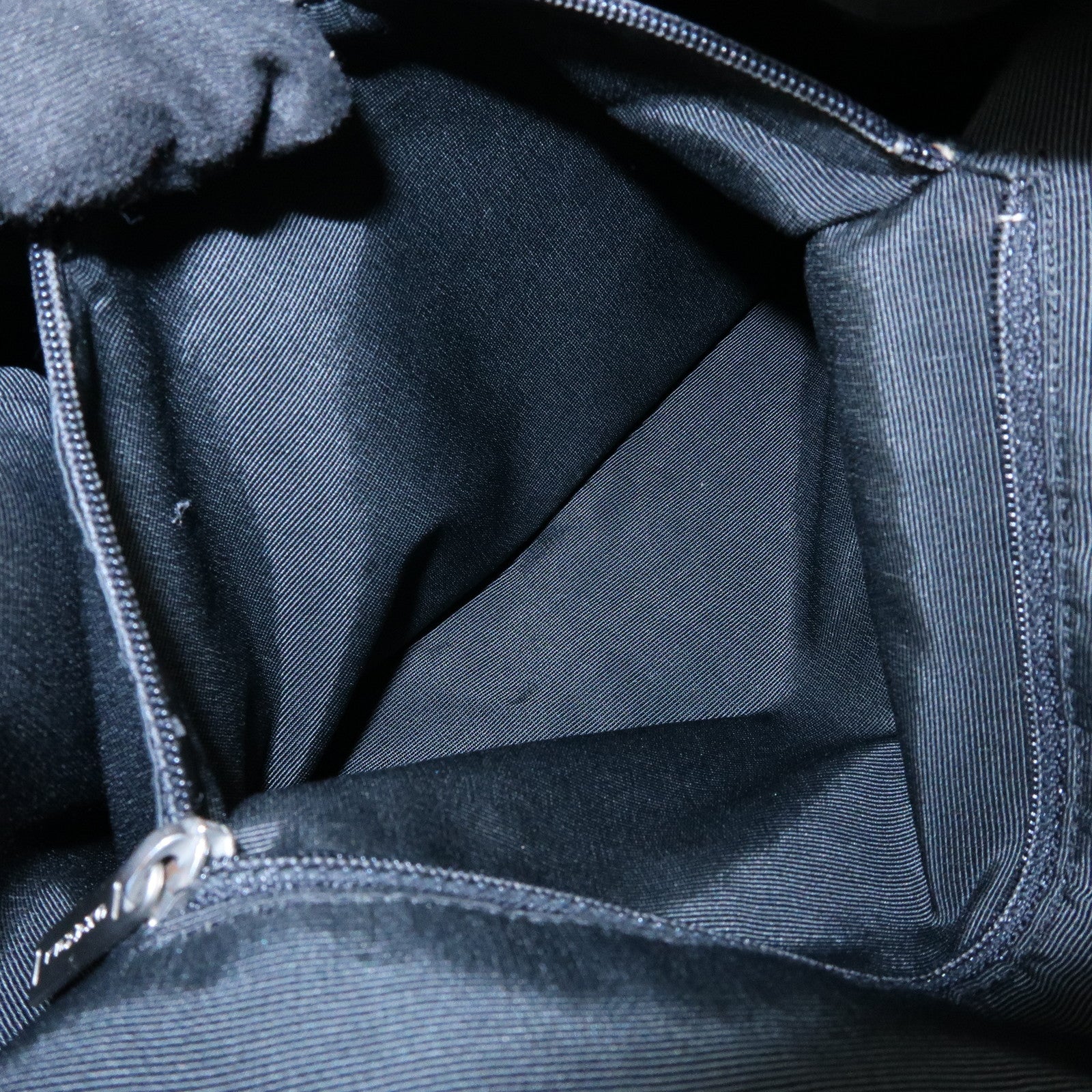 CHANEL COCO Mark Logo Fur Suede Tote Bag Hand Bag Brown