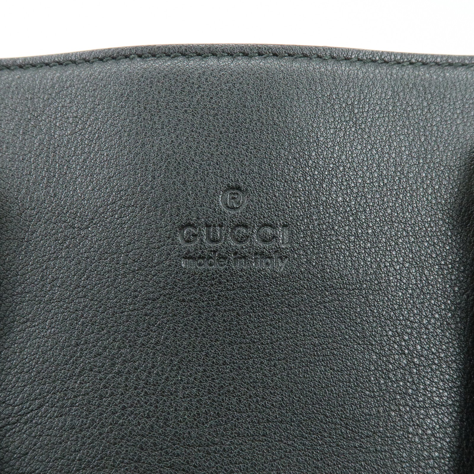 GUCCI Bamboo Leather 2Way Bag Tote Bag Shoulder Bag Black 365345