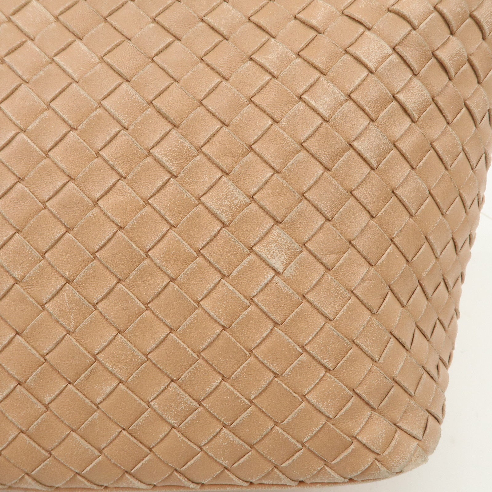 BOTTEGA VENETA Intrecciato Leather Shoulder Bag Hand Bag Pink Used