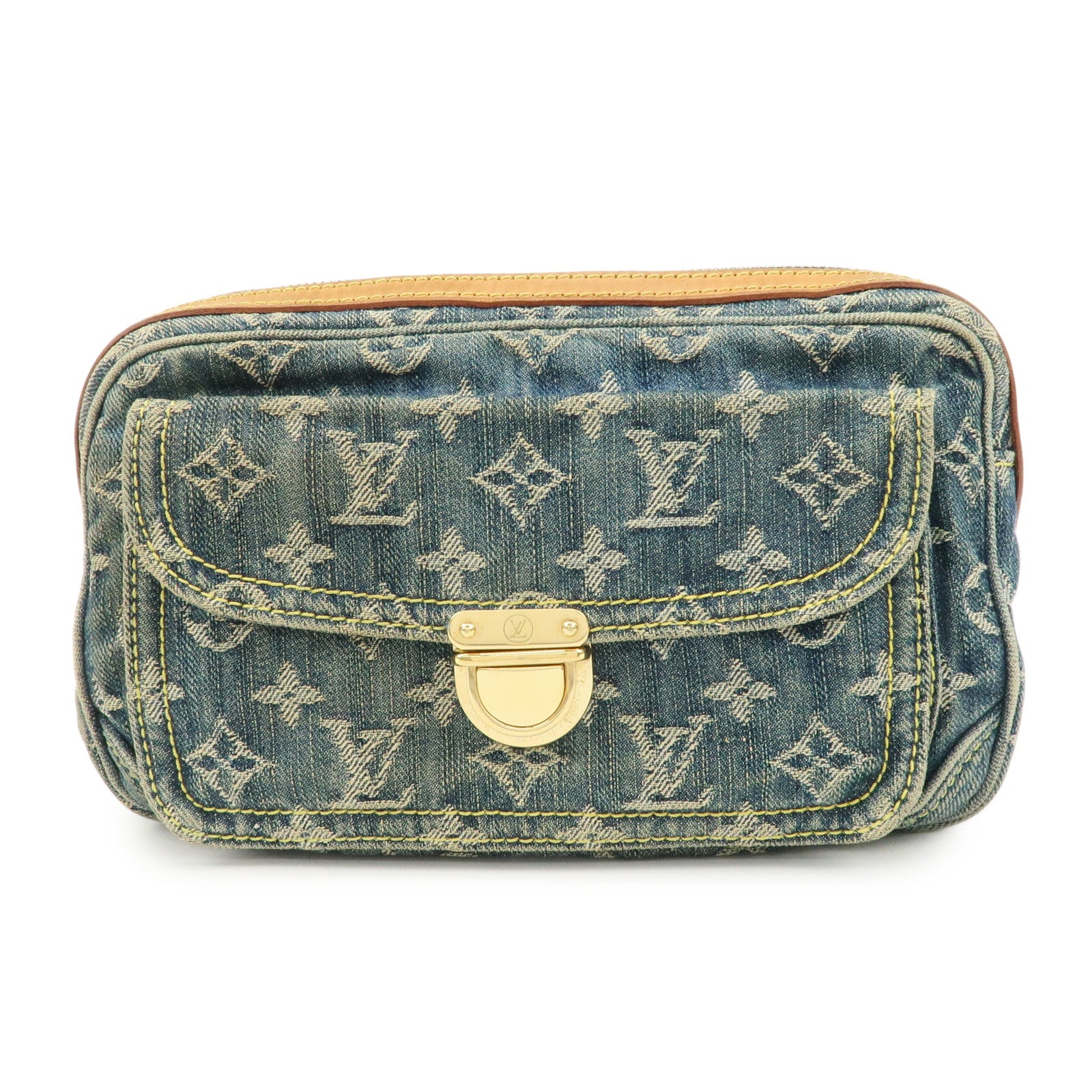Louis Vuitton Monogram Denim Bum Bag Waist Bag Blue M95347