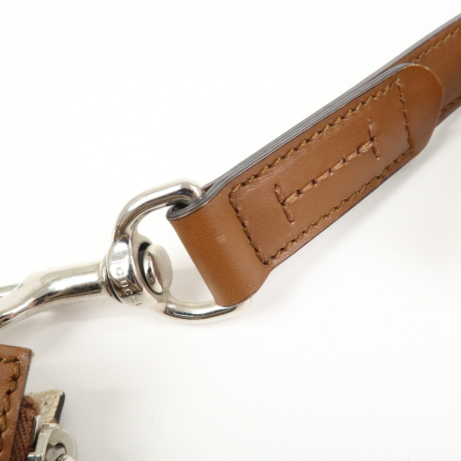 GUCCI Sherry GG Canvas Leather Shoulder Bag Beige Brown 353399