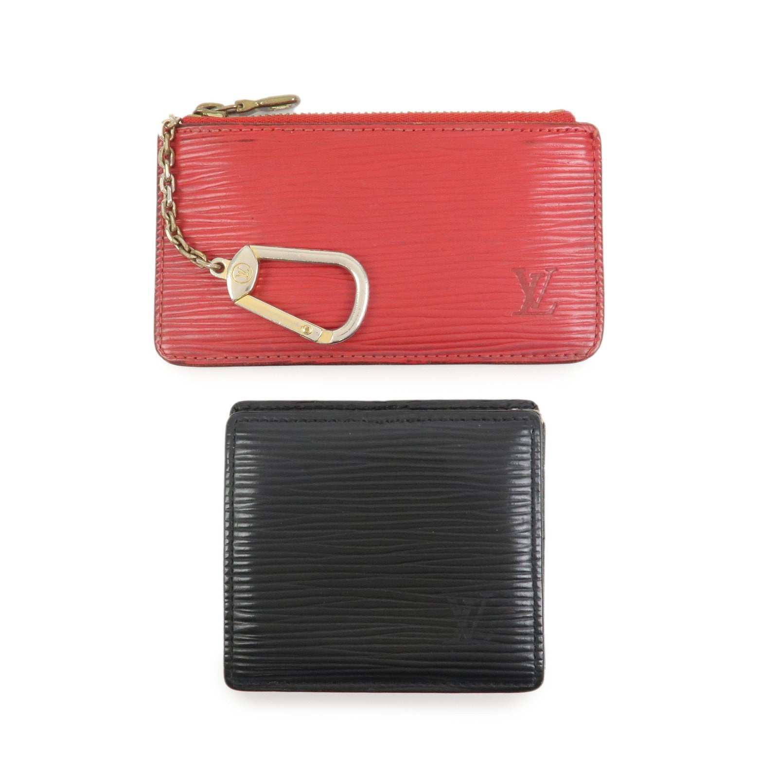 Louis Vuitton Epi Set of 2 Coin Case Red Noir M63807/M63692