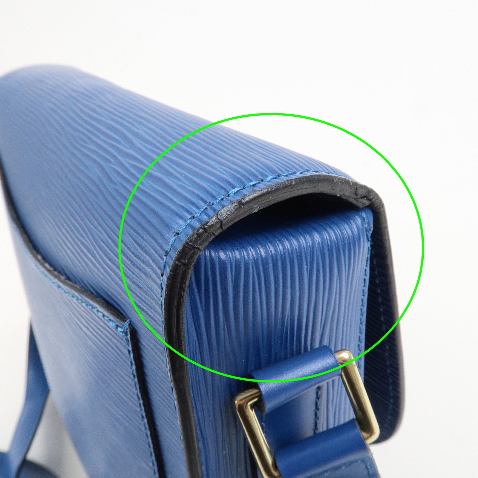 Louis Vuitton Epi Saint Cloud Shoulder Bag Toledo Blue M52195